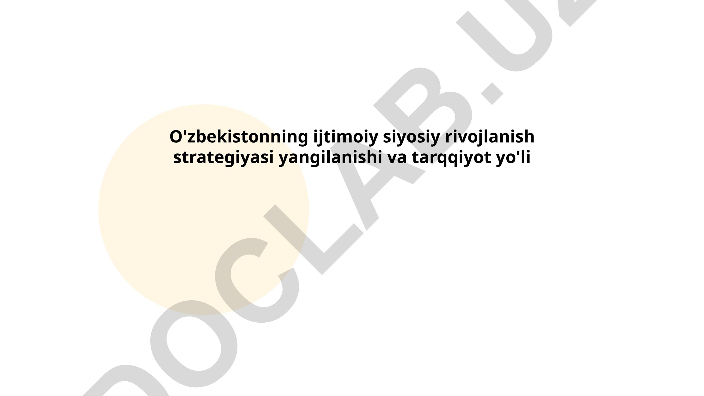 O'zbekistonning ijtimoiy-iqtisodiy rivojlanish strategiyasi 2022-2026