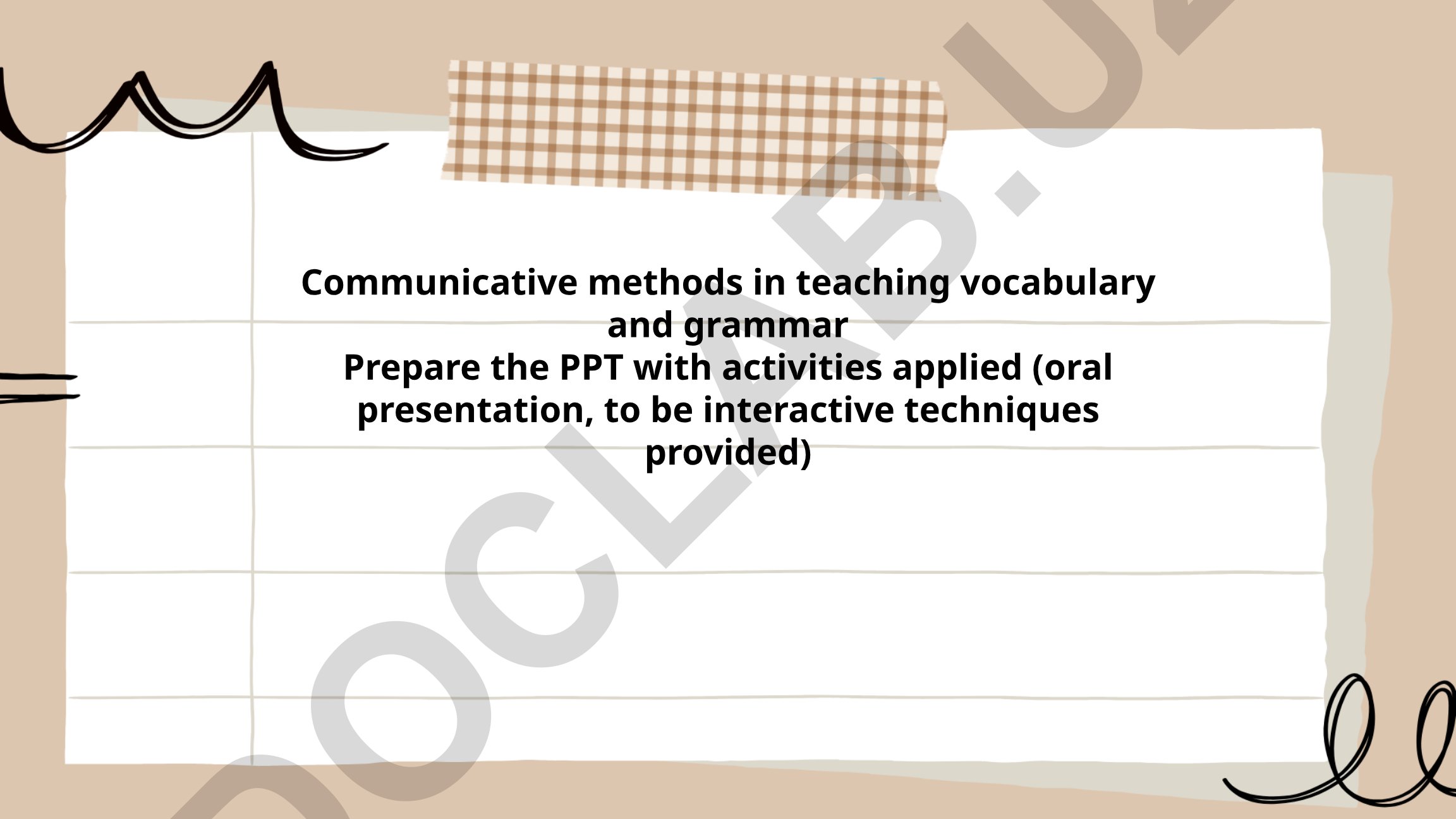 Communicative methods in teaching vocabulary and grammar
