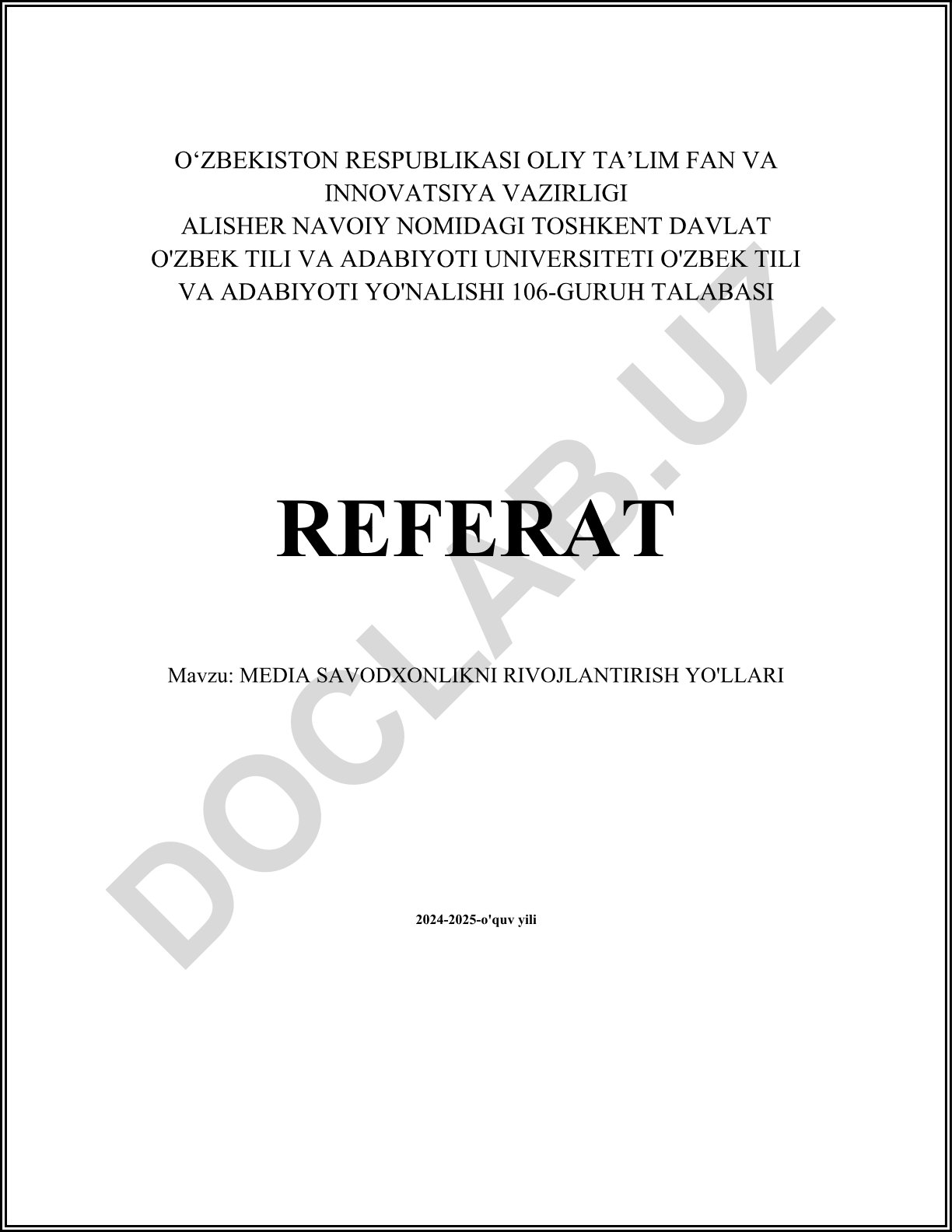 Media savodxonlikni rivojlantirish yo'llari
