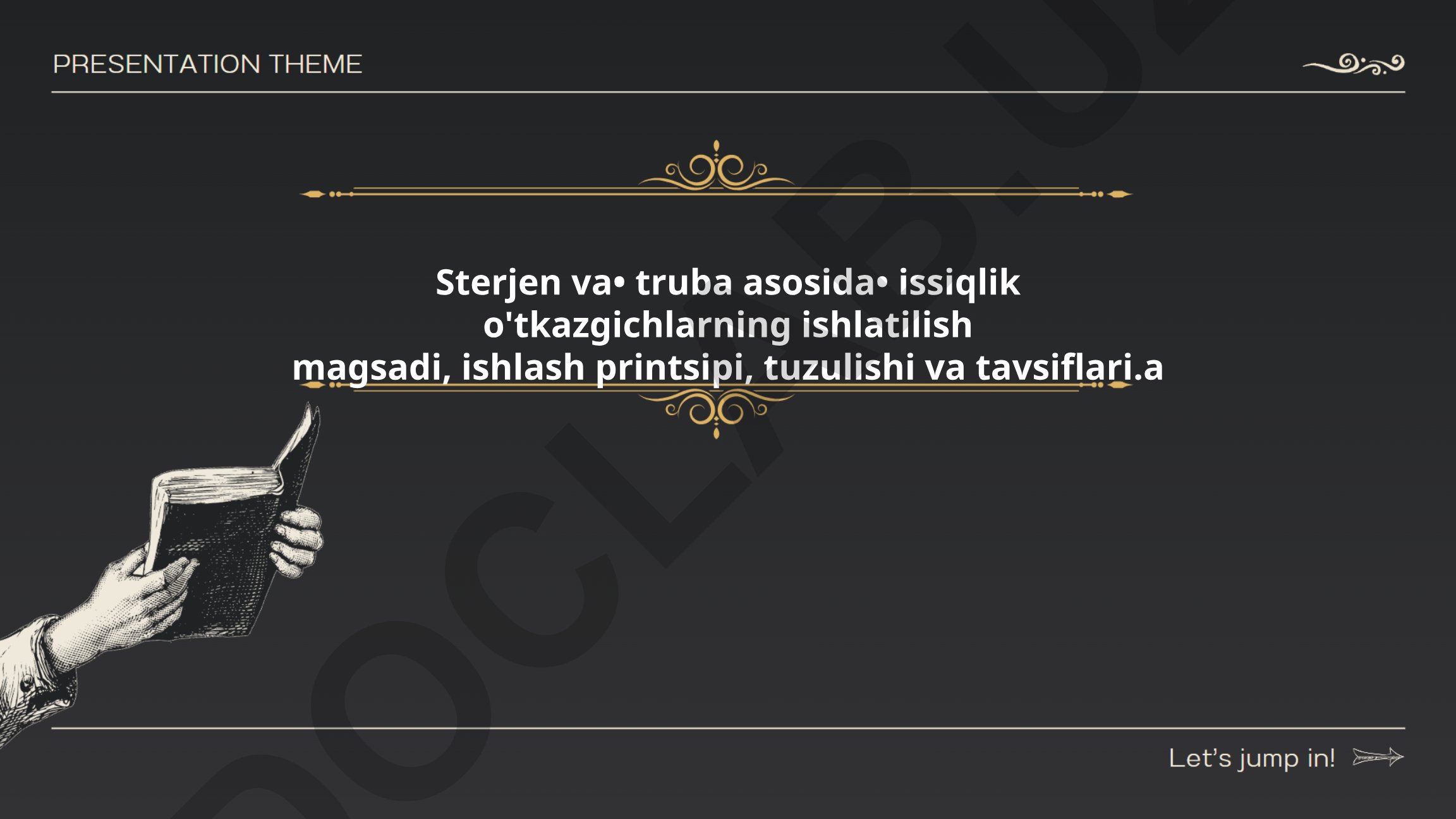 Sterjen va truba asosida issiqlik o'tkazgichlarning ishlatilishi