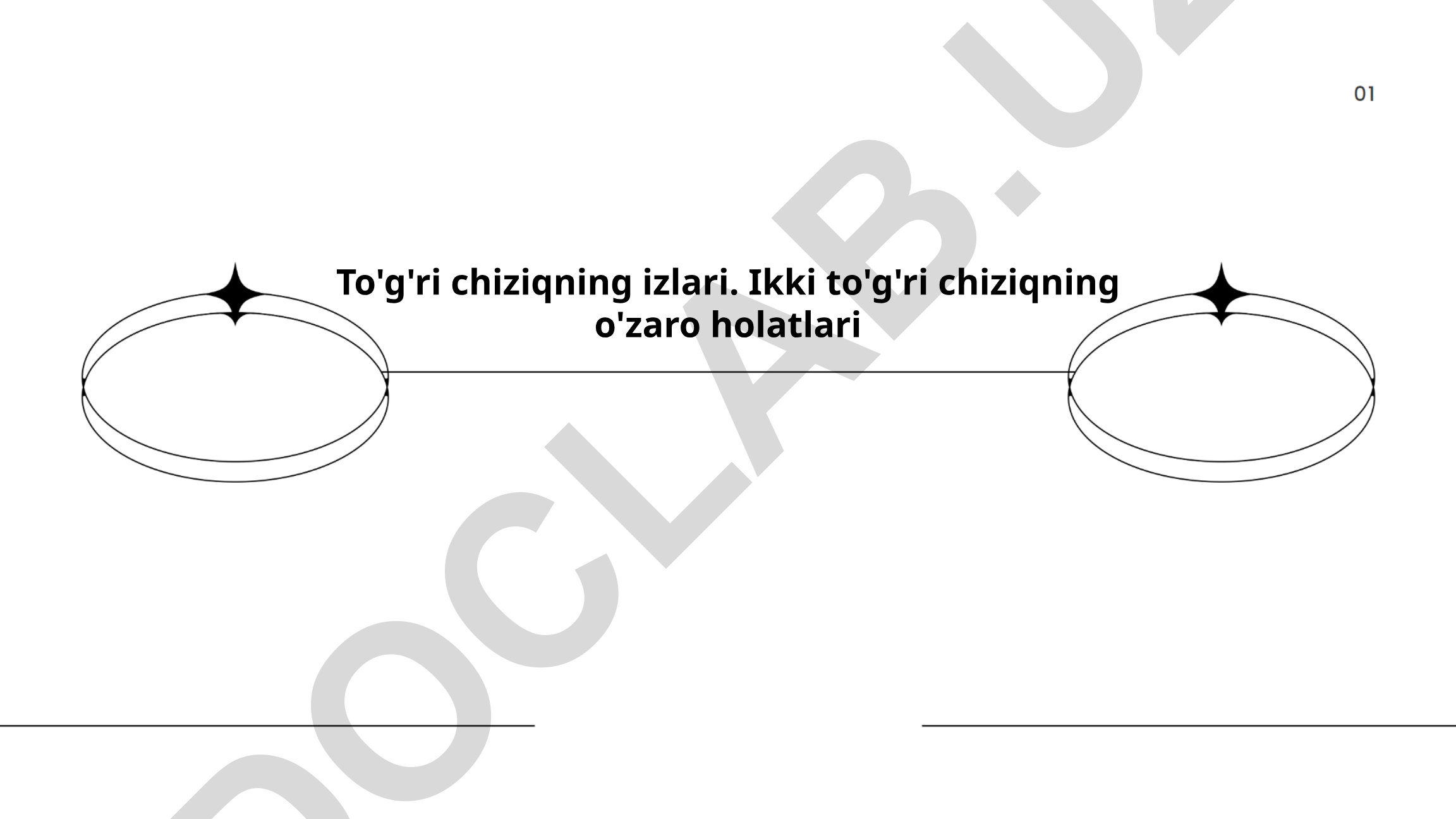 To'g'ri chiziqning tenglamasi va o'zaro holatlari