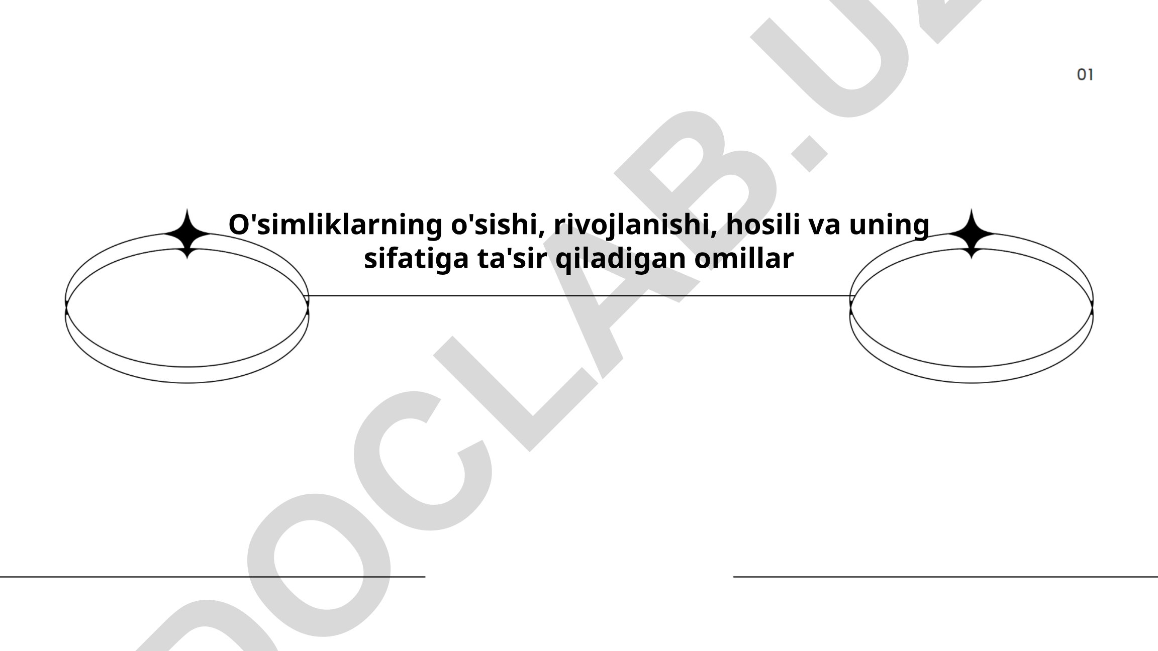 O'simliklarning o'sishi, rivojlanishi, hosili va uning sifatiga ta'sir qiladigan omillar