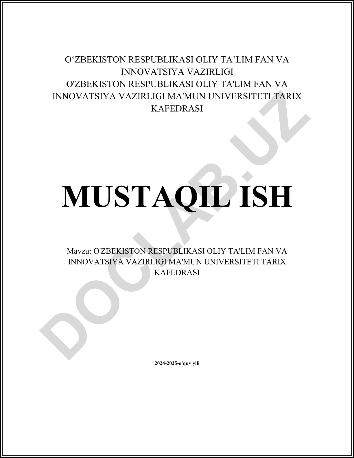 O'zbekiston Respublikasi tarixi tadqiqotlari va tarixiy yodgorliklar