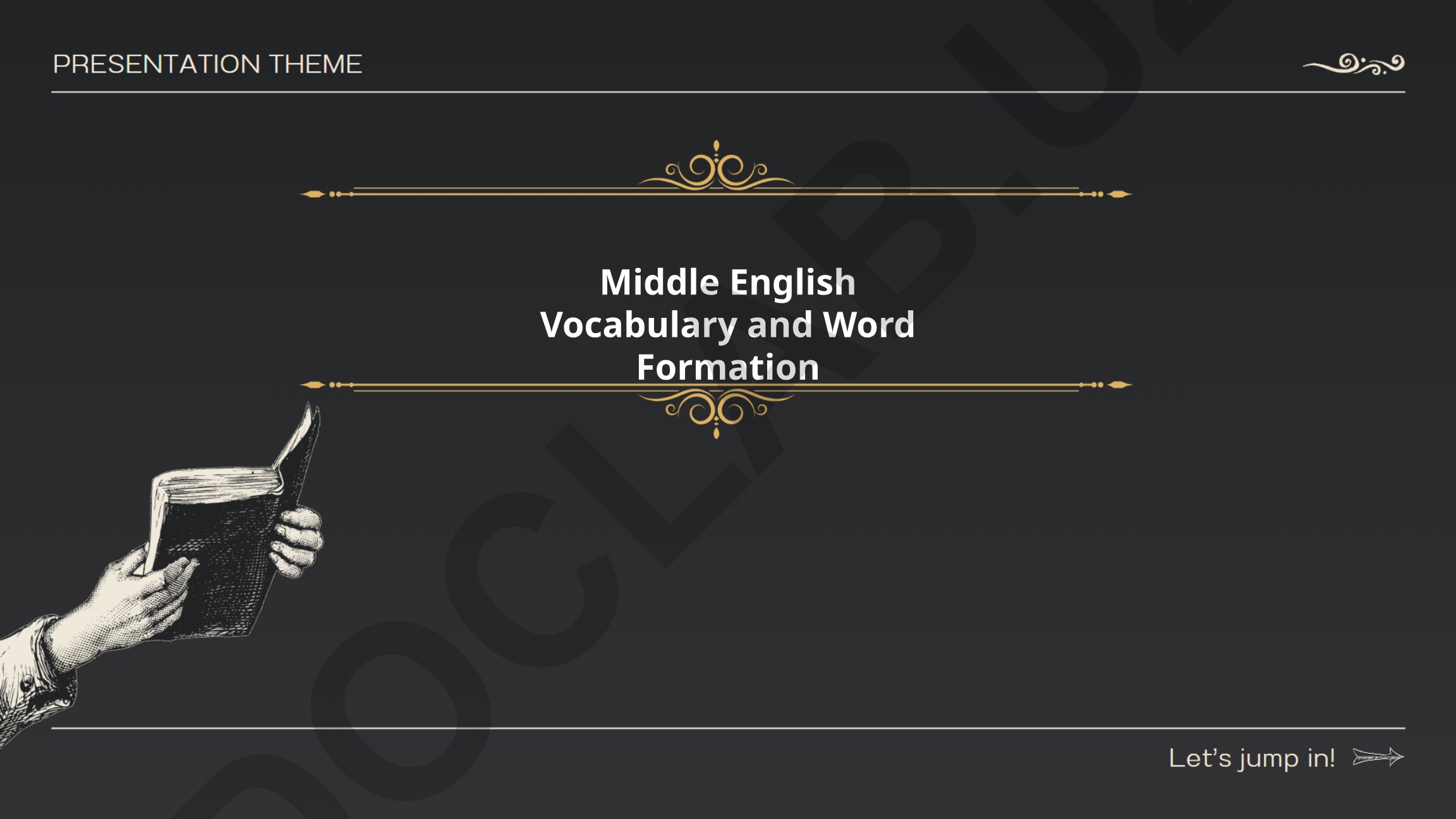 Middle English Vocabulary and Word Formation