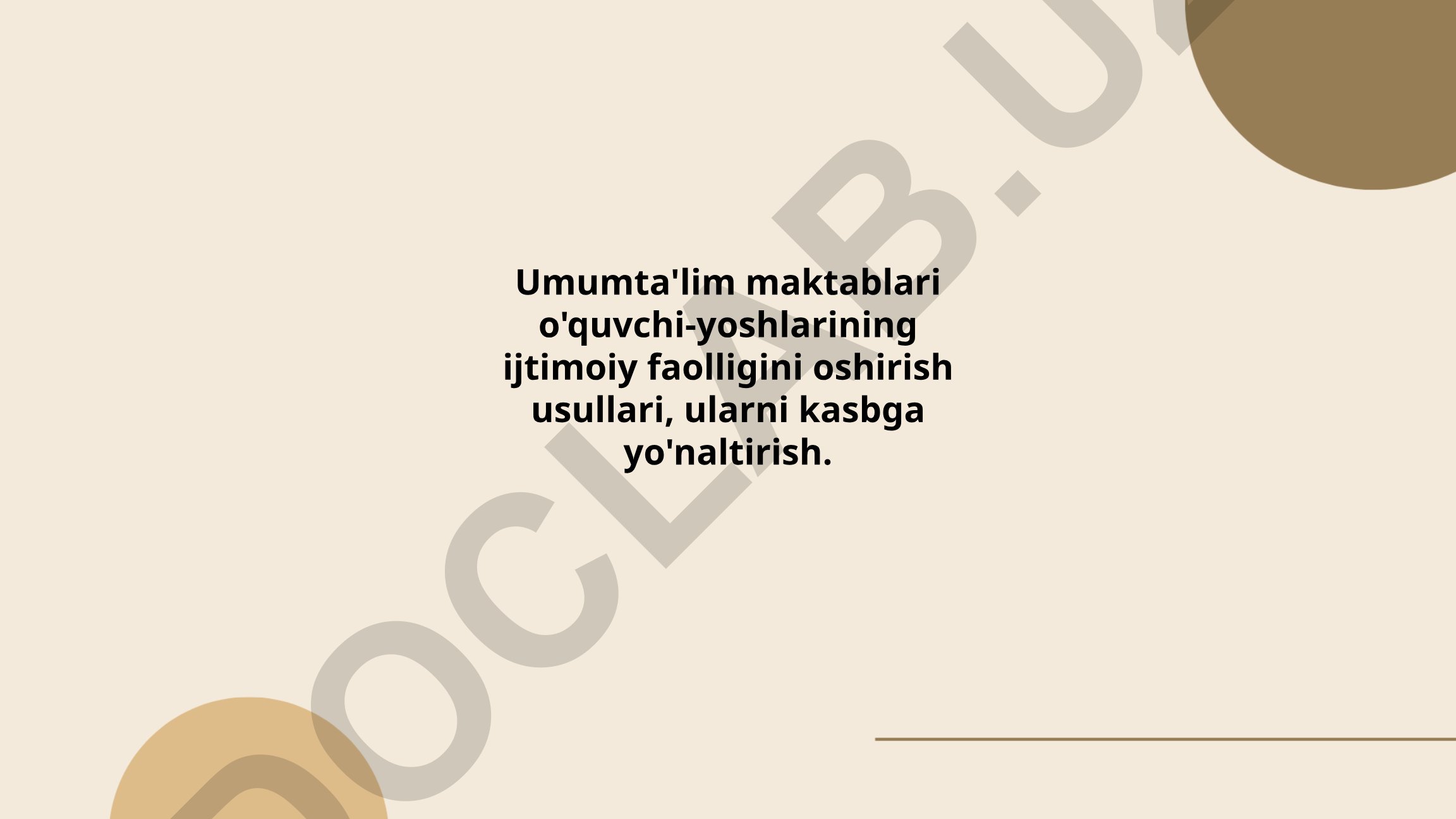 Umumta'lim maktablari o'quvchi-yoshlarining ijtimoiy faolligini oshirish va kasbga yo'naltirish