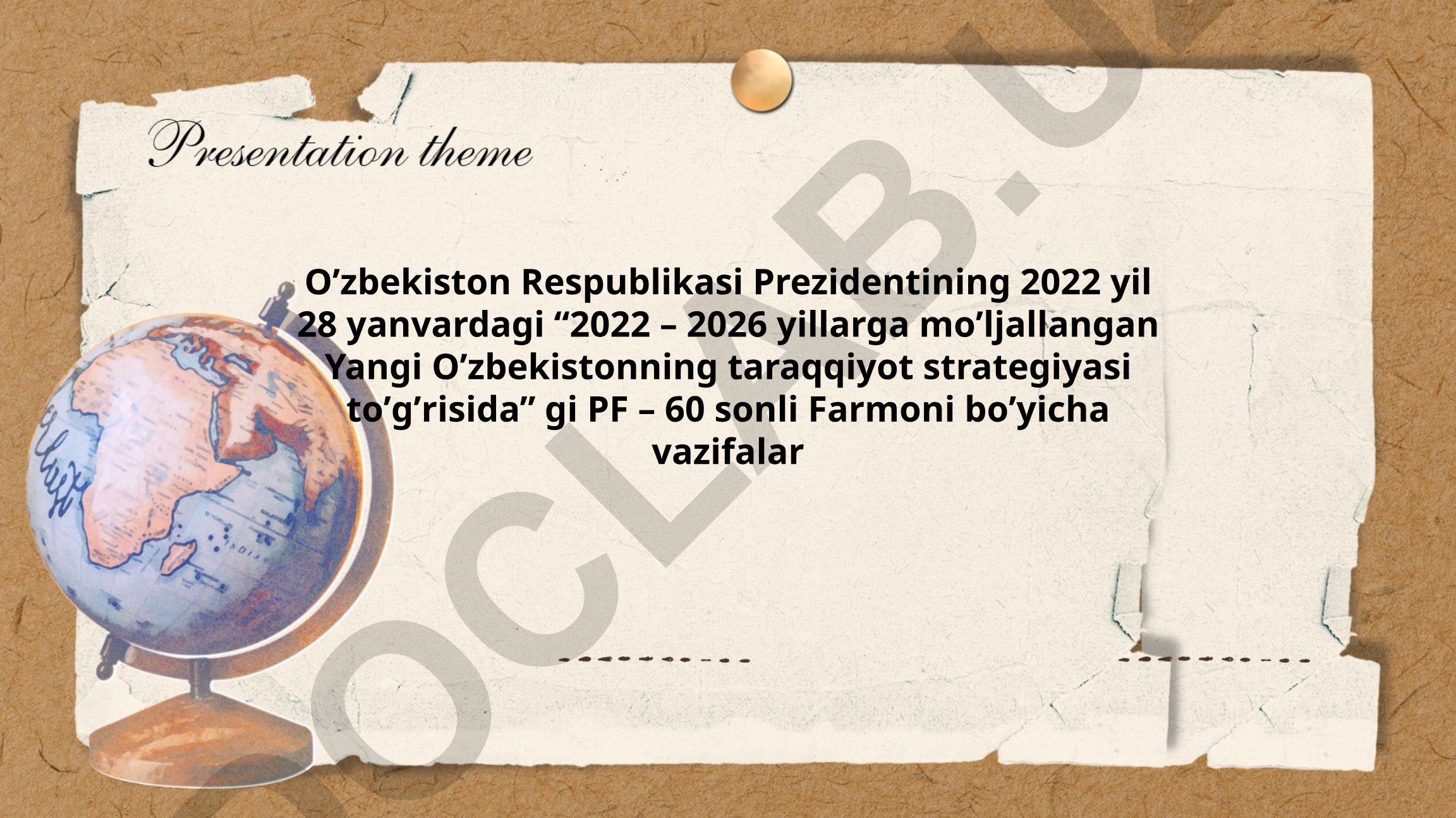 Yangi O'zbekistonning taraqqiyot strategiyasi (2022-2026)