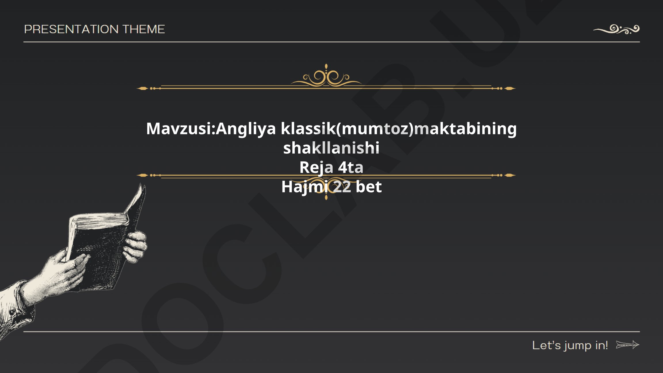 Angliya klassik (mumtoz) maktabining shakllanishi