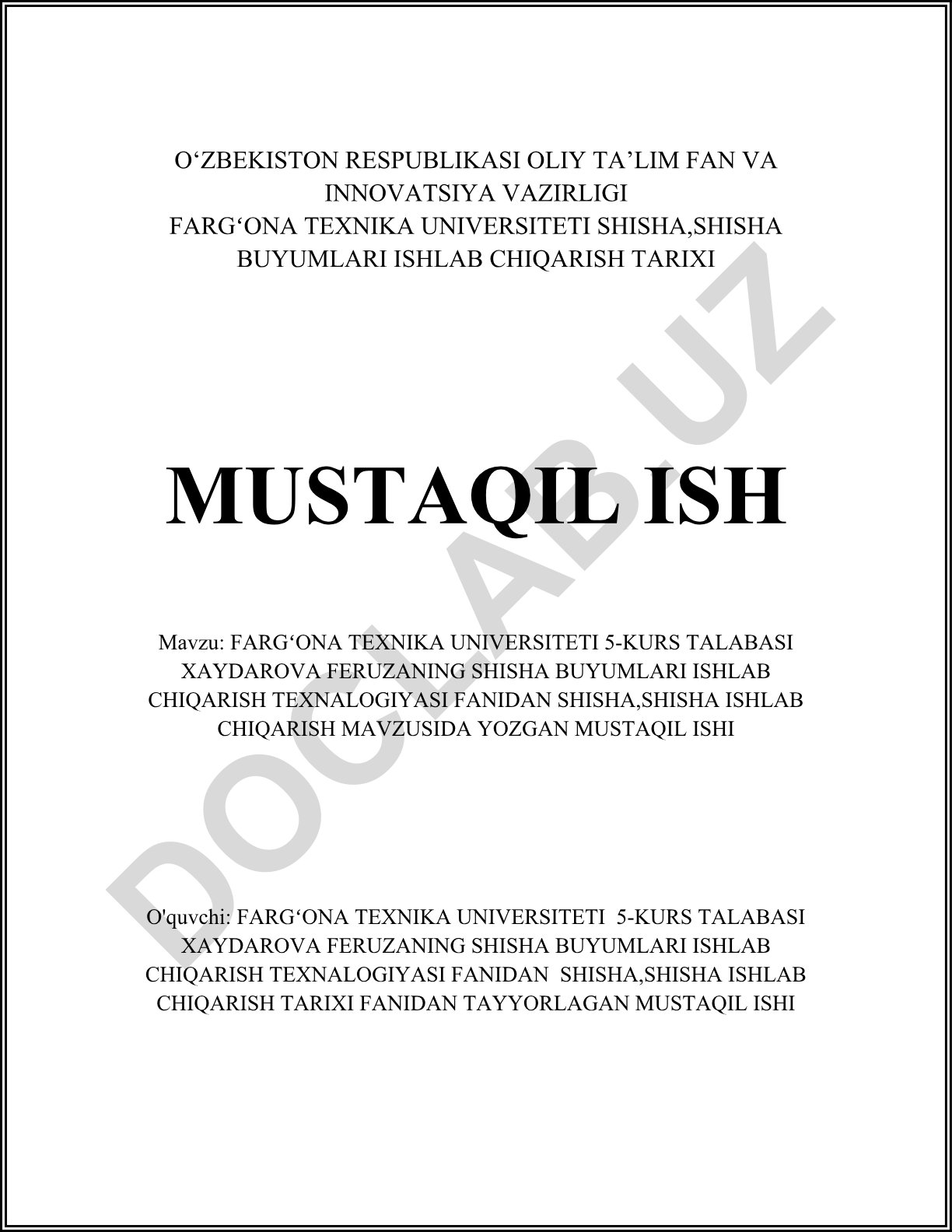 Shisha buyumlari ishlab chiqarish texnologiyasi va tarixi