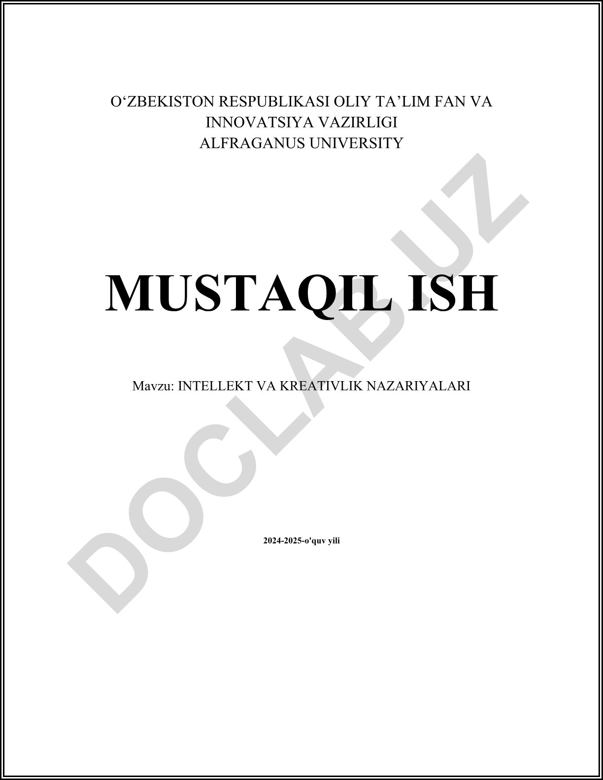 Intellekt va kreativlik nazariyalari