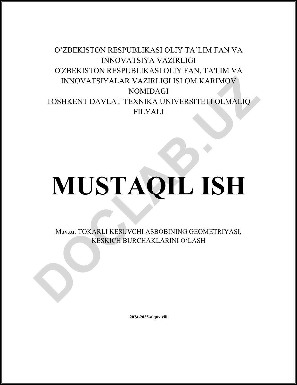 Tokarli kesuvchi asbobning geometriyasi, keskich burchaklarini o'lash