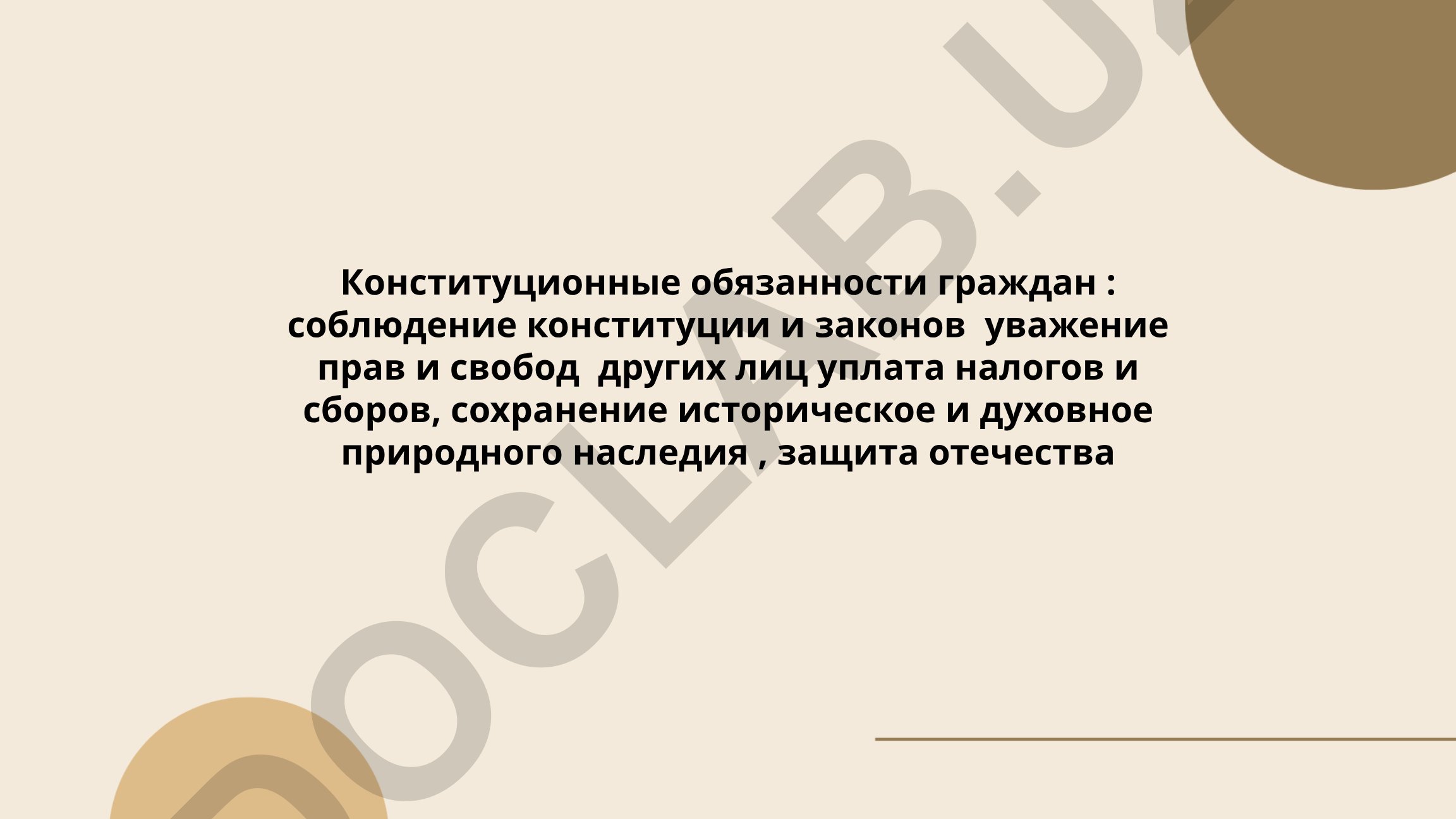 Конституционные обязанности граждан