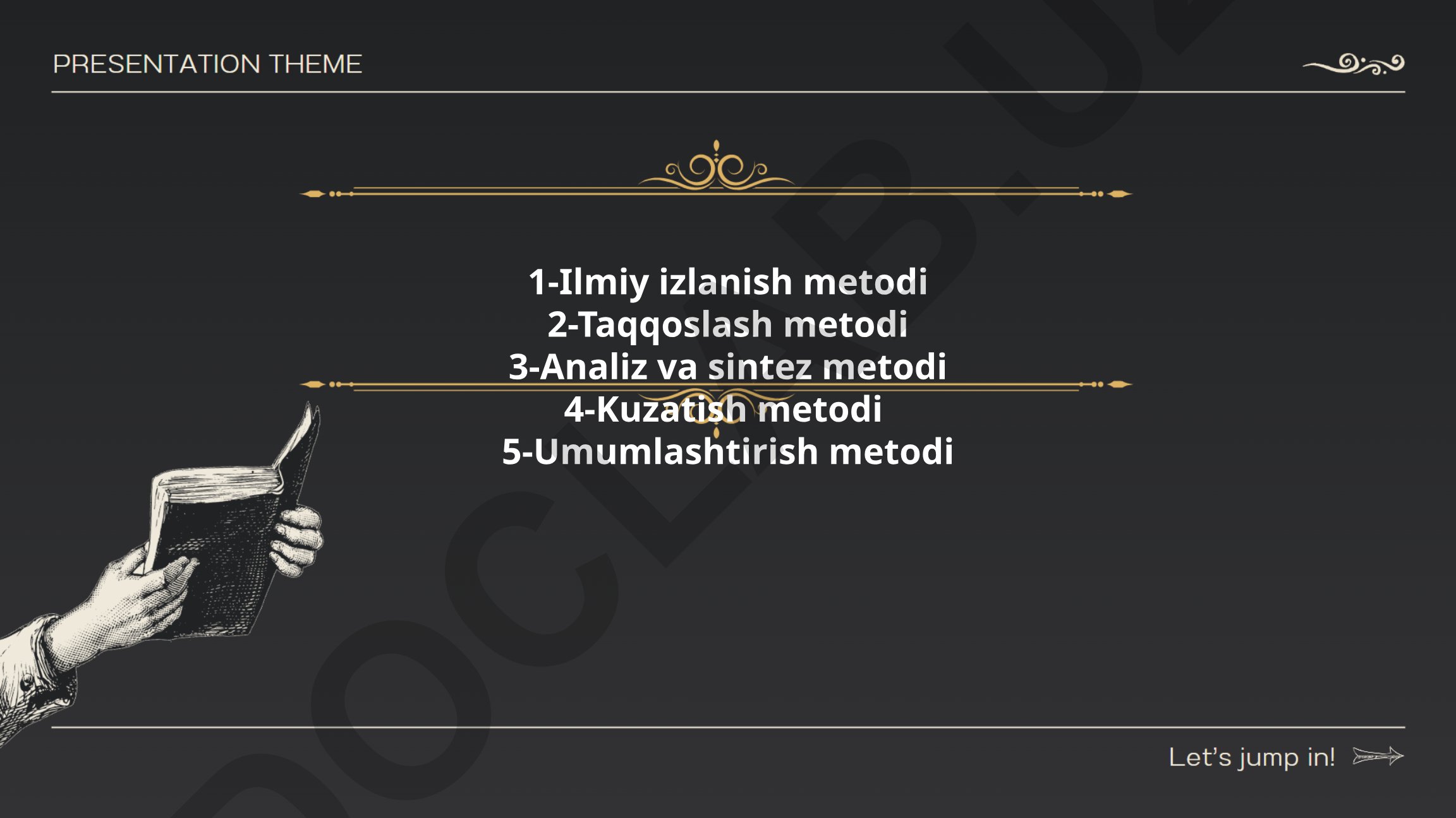 Ilmiy izlanish metodlari va ularning nazariy asoslari