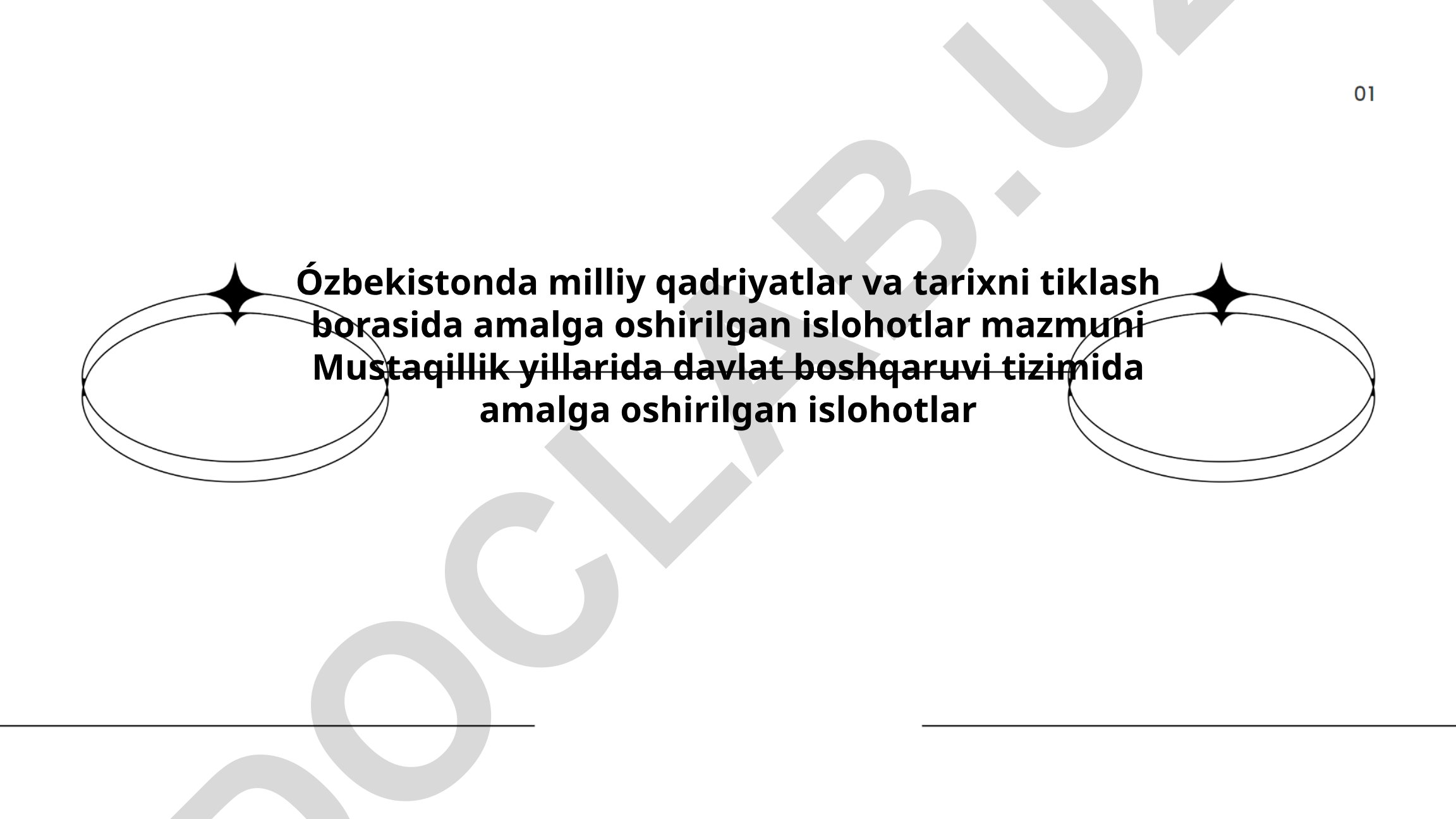 O'zbekistonda milliy qadriyatlar va tarixni tiklash islohotlari