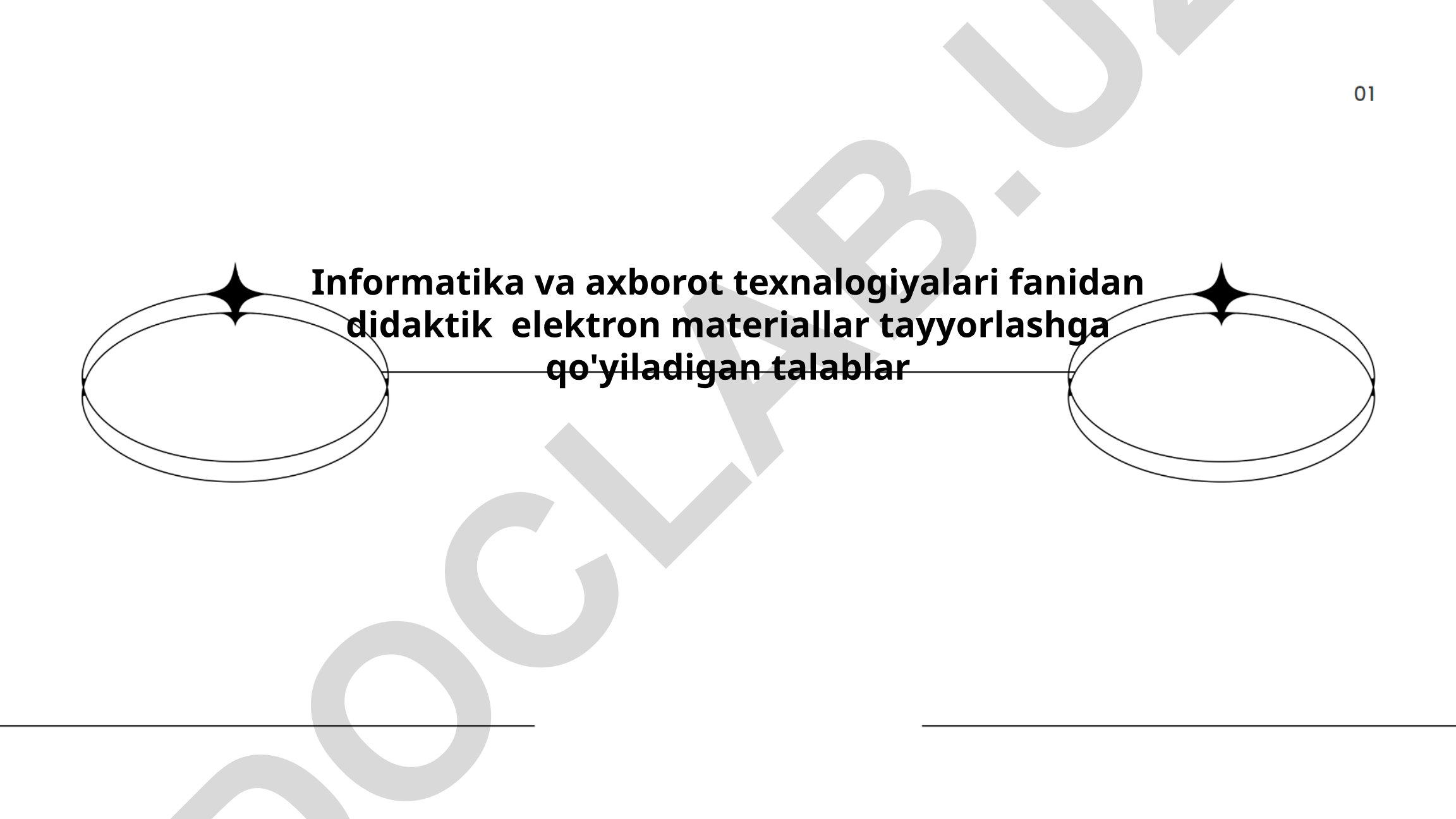 Didaktik elektron materiallar tayyorlash talablari