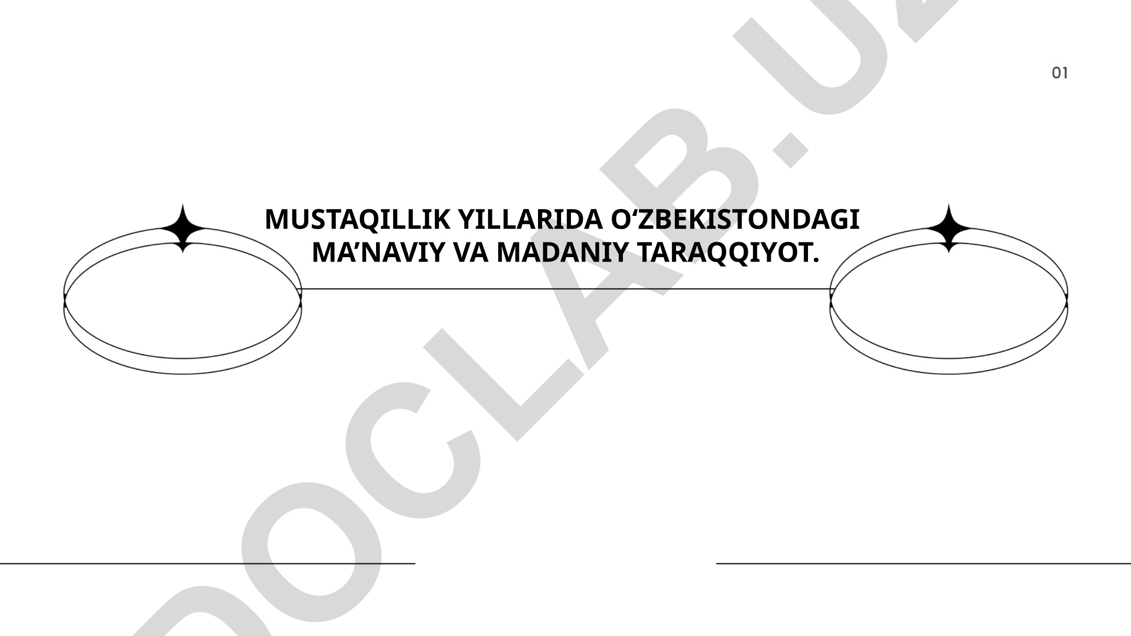 Mustaqillik yillarida O‘zbekistondagi ma’naviy va madaniy taraqqiyot