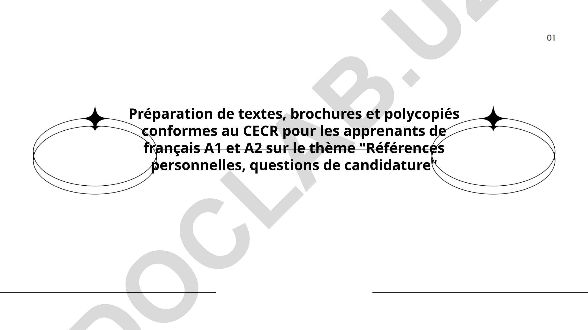 Références personnelles et questions de candidature pour apprenants A1-A2