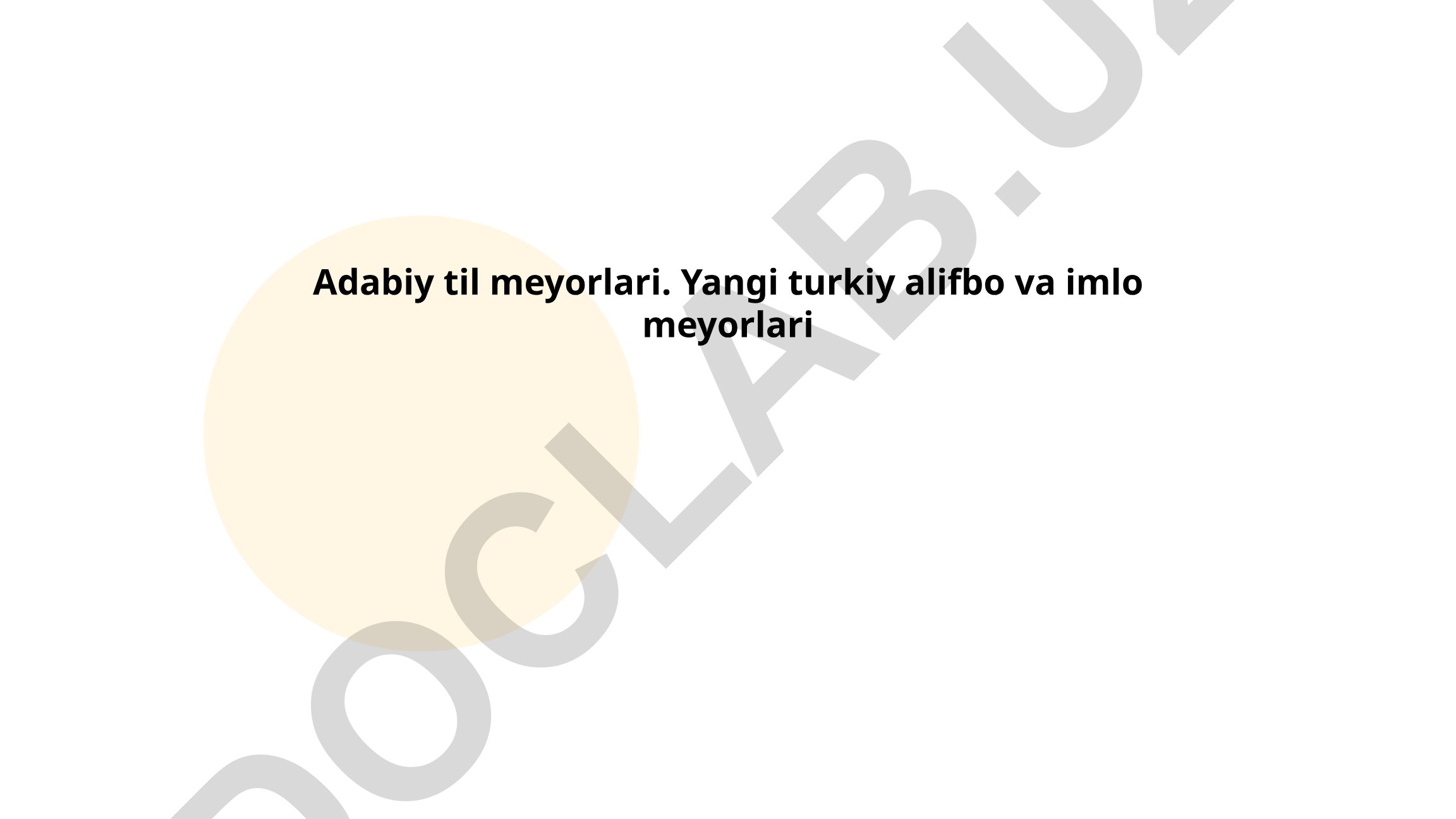 Adabiy til meyorlari va yangi turkiy alifbo