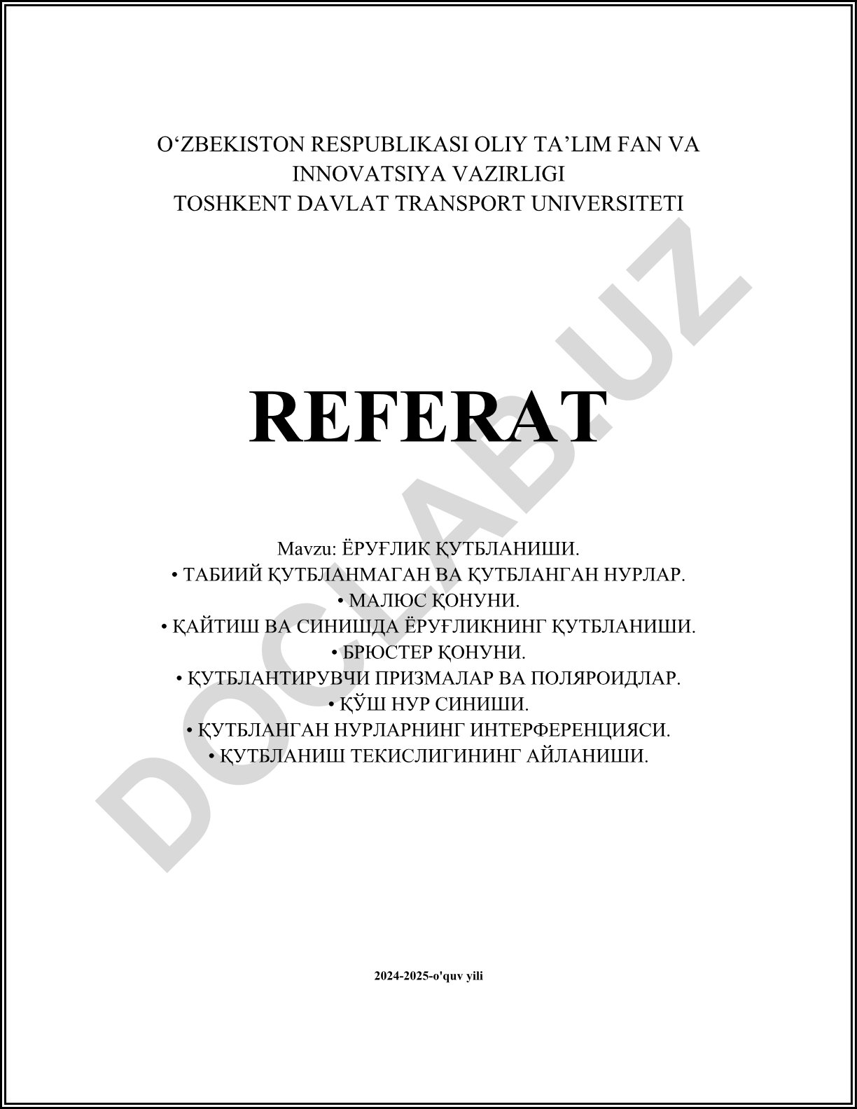 ЁРУҒЛИК ҚУТБЛАНИШИ