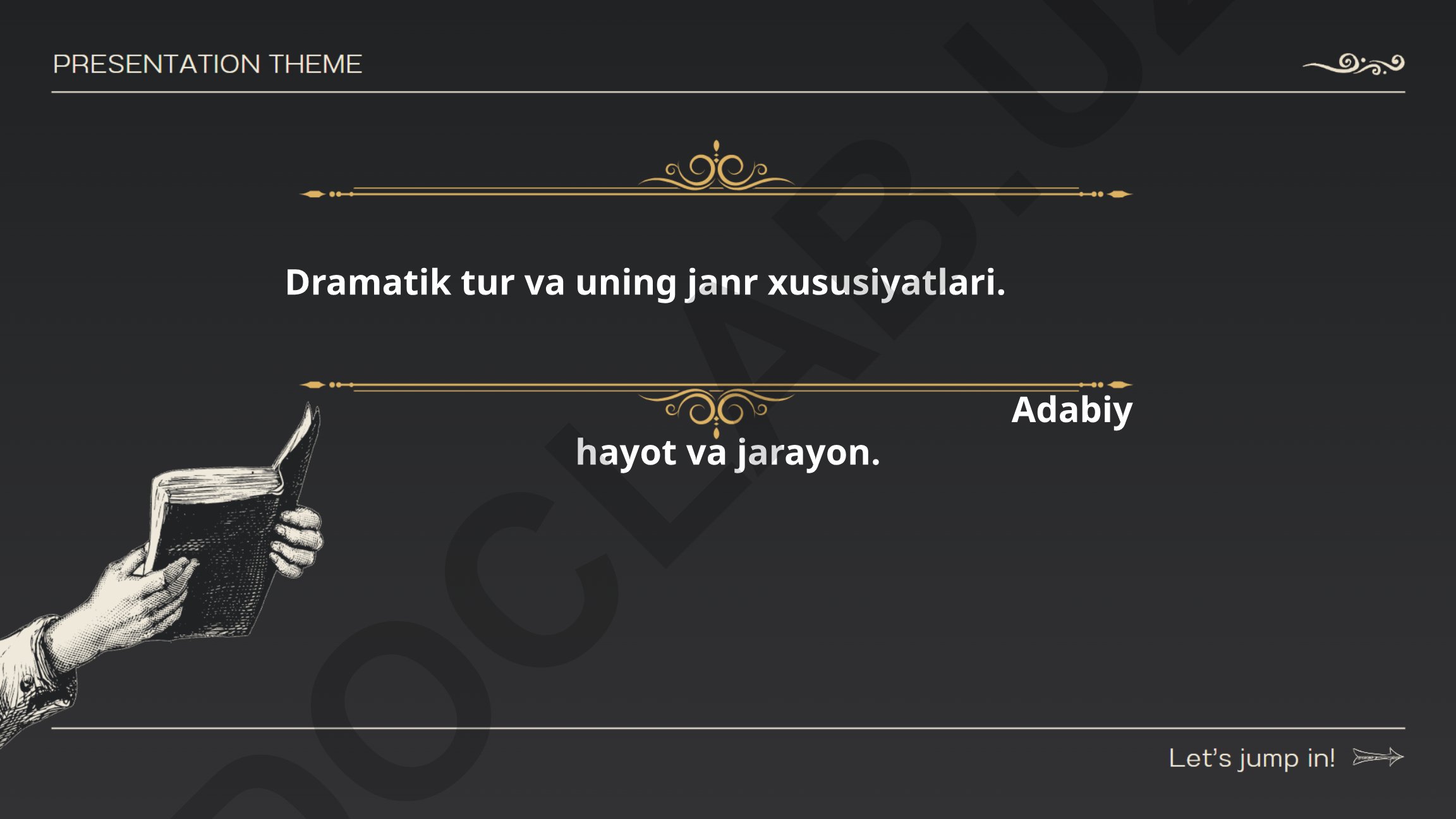 Dramatik tur va uning janr xususiyatlari