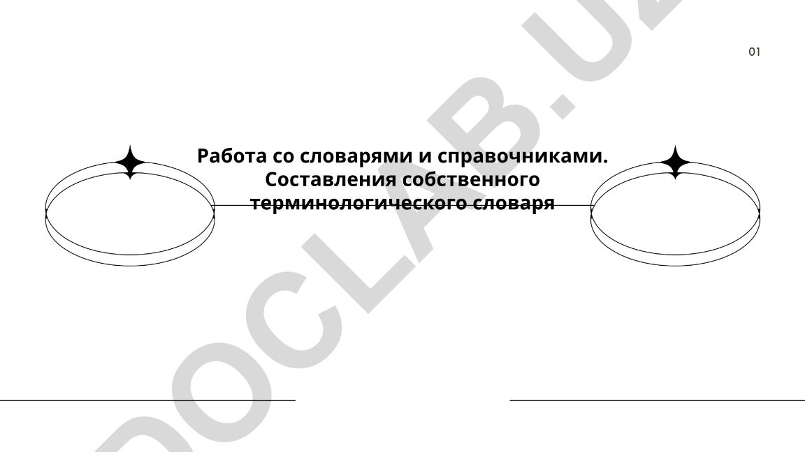 Работа со словарями и справочниками. Составление собственного терминологического словаря