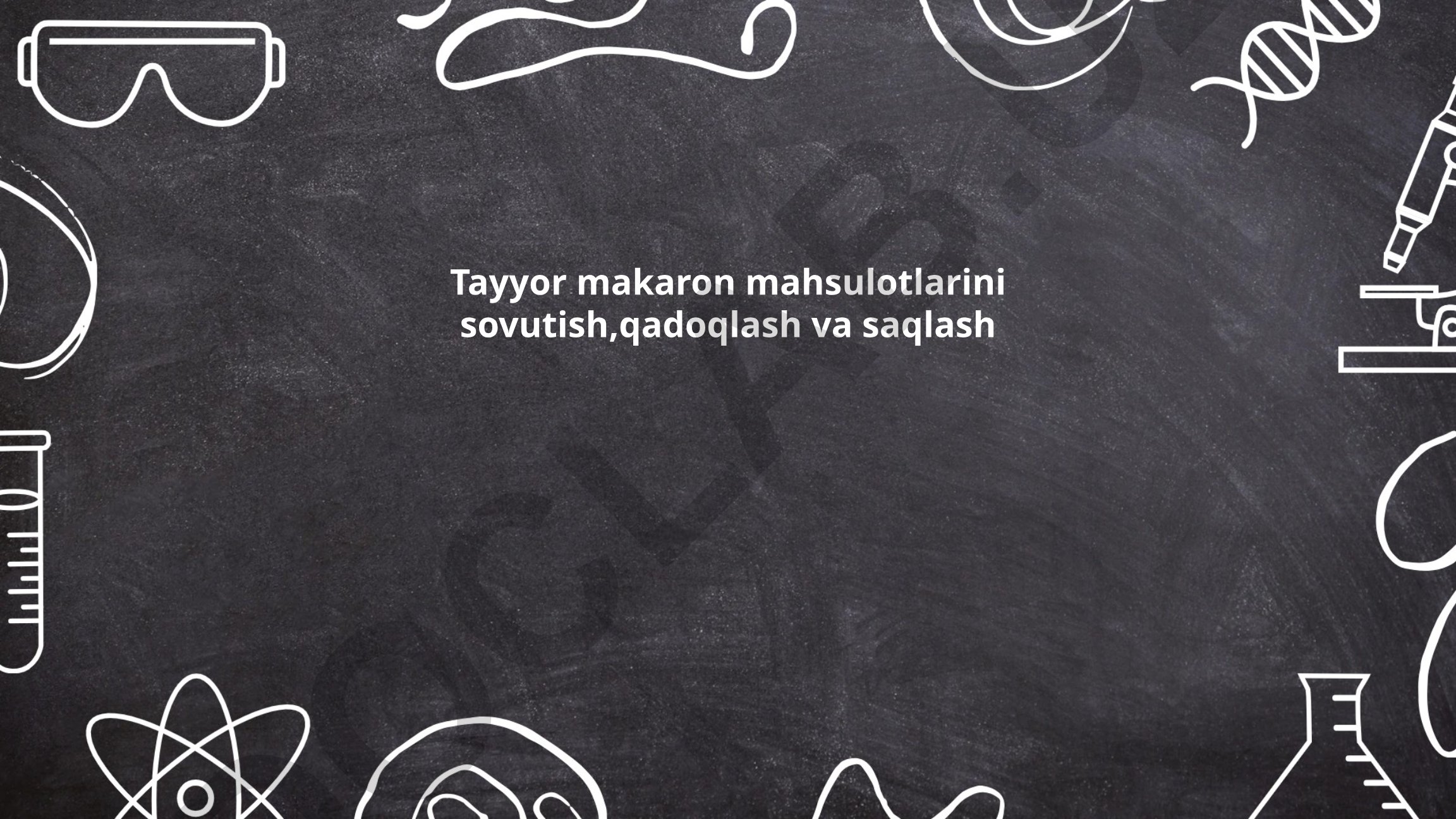 Tayyor makaron mahsulotlarini sovutish, qadoqlash va saqlash