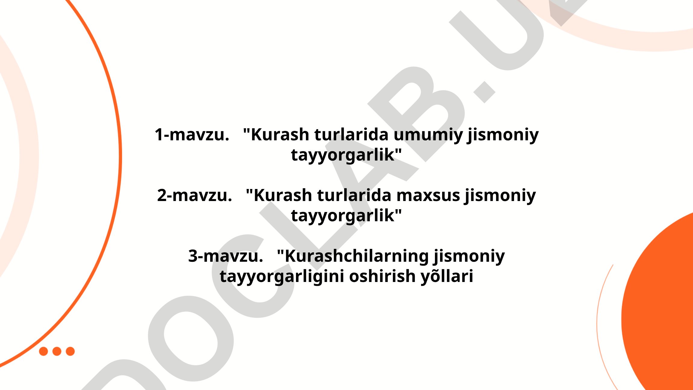 Kurash turlarida jismoniy tayyorgarlik