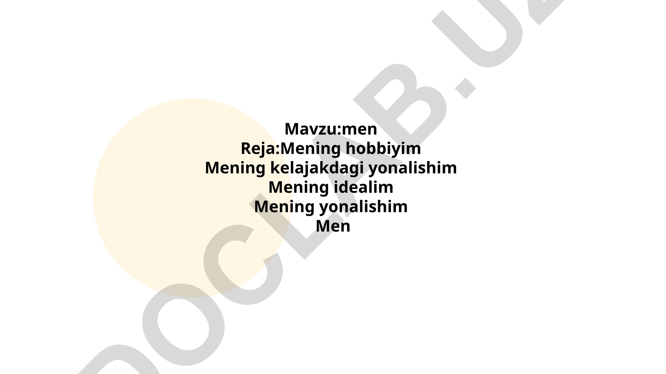 Men va sport, sevimli kitoblarim va musiqa