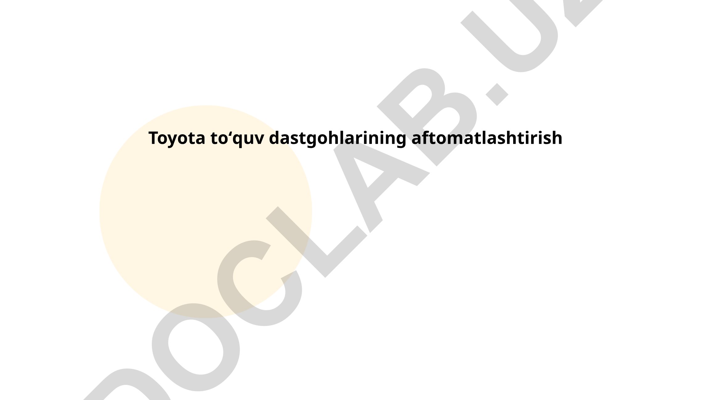 Toyota toʻquv dastgohlarida aftomatlashtirish