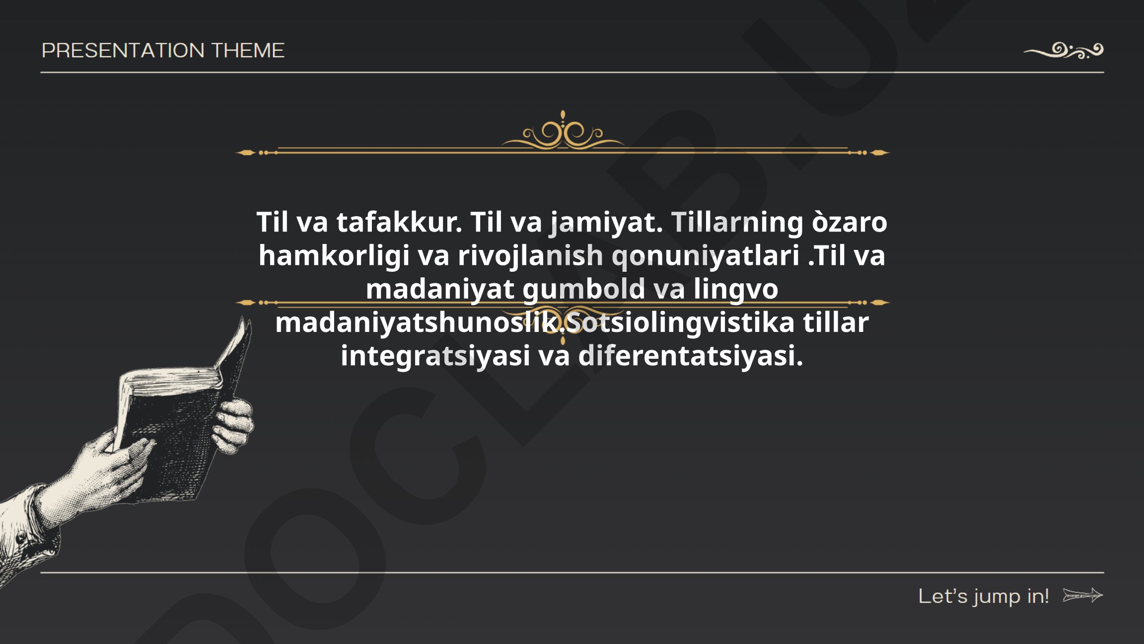 Til va tafakkur: Lingvistikaning falsafiy asoslari