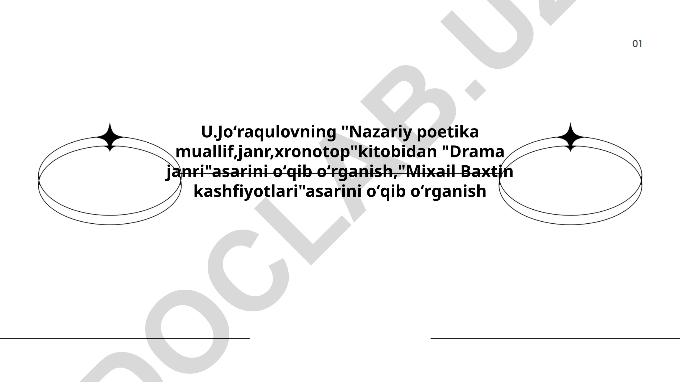 U.Joʻraqulovning 'Drama janri' bobida janr nazariyasi asoslari