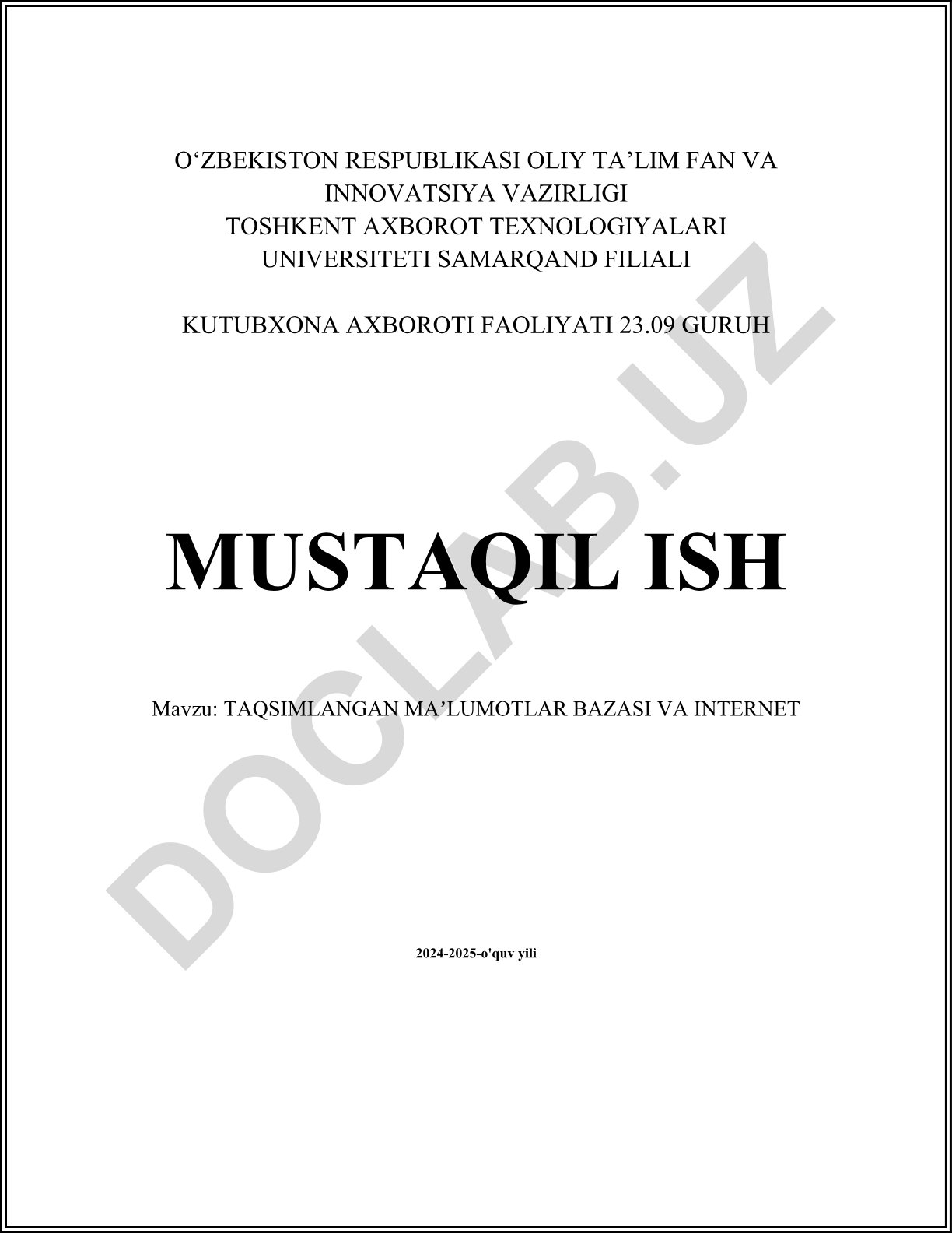 Taqsimlangan maʼlumotlar bazasi va Internet
