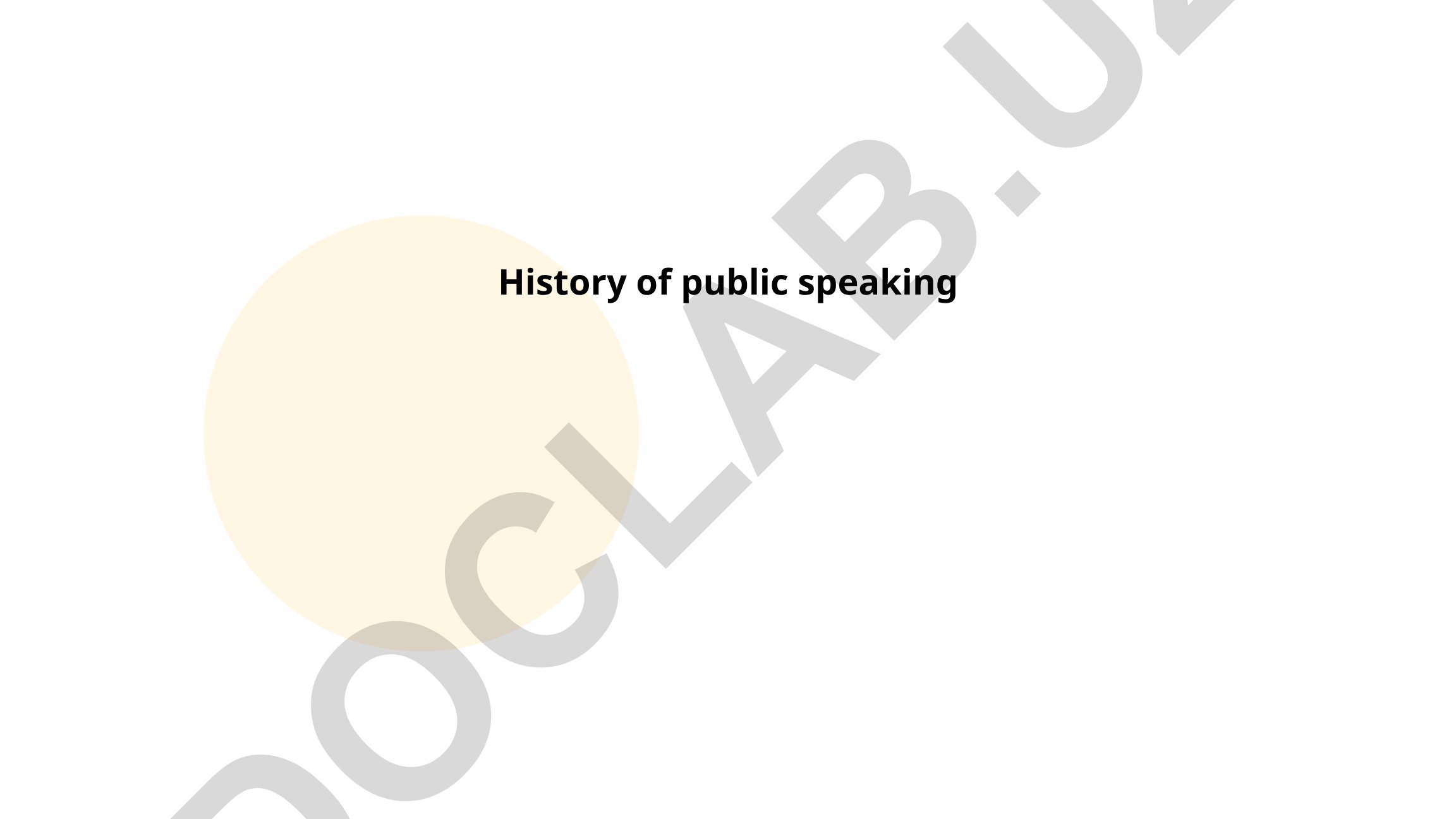 History of public speaking