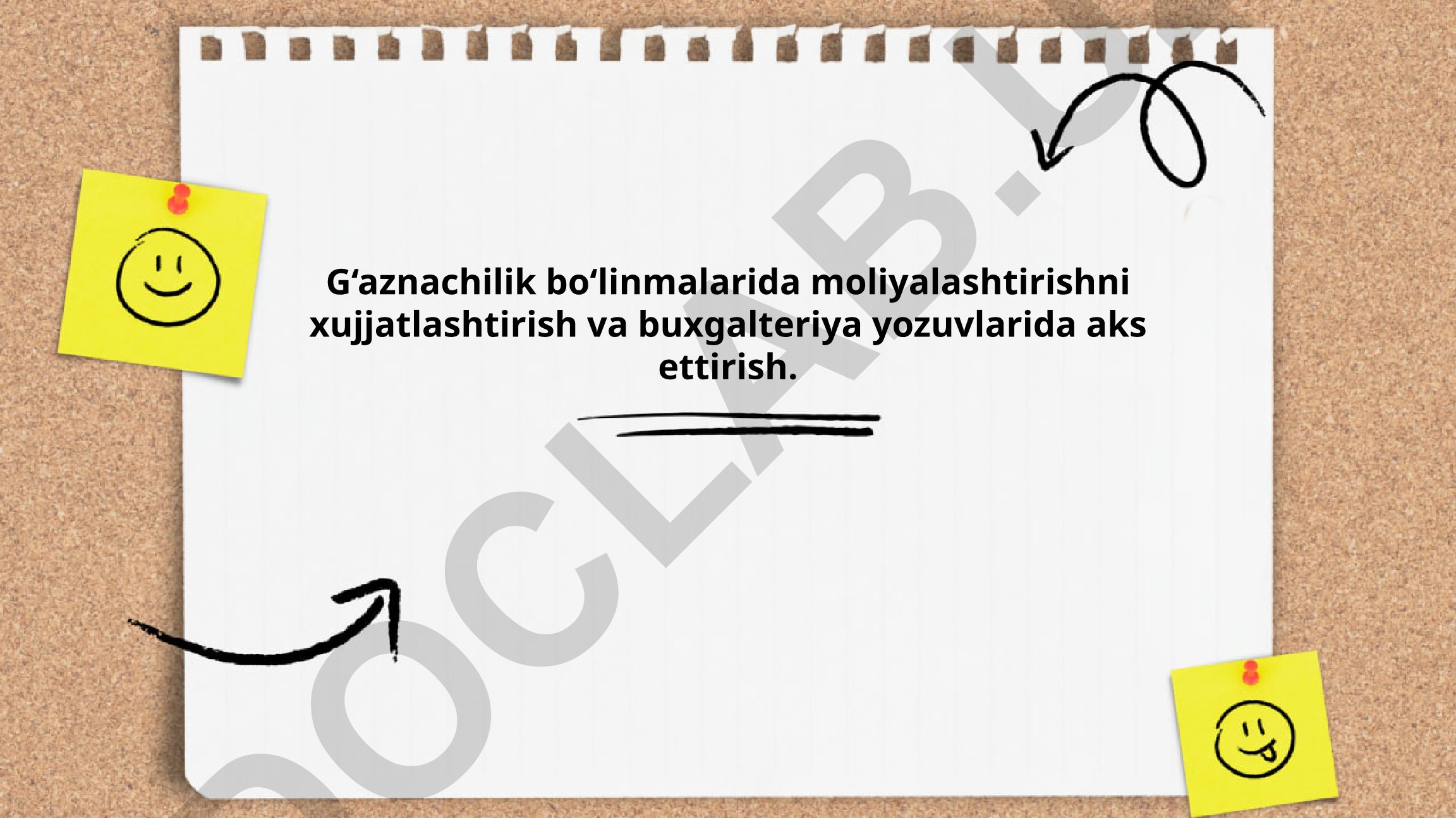 G‘aznachilik bo‘linmalarida moliyalashtirishni hujjatlashtirish va buxgalteriya yozuvlarida aks ettirish