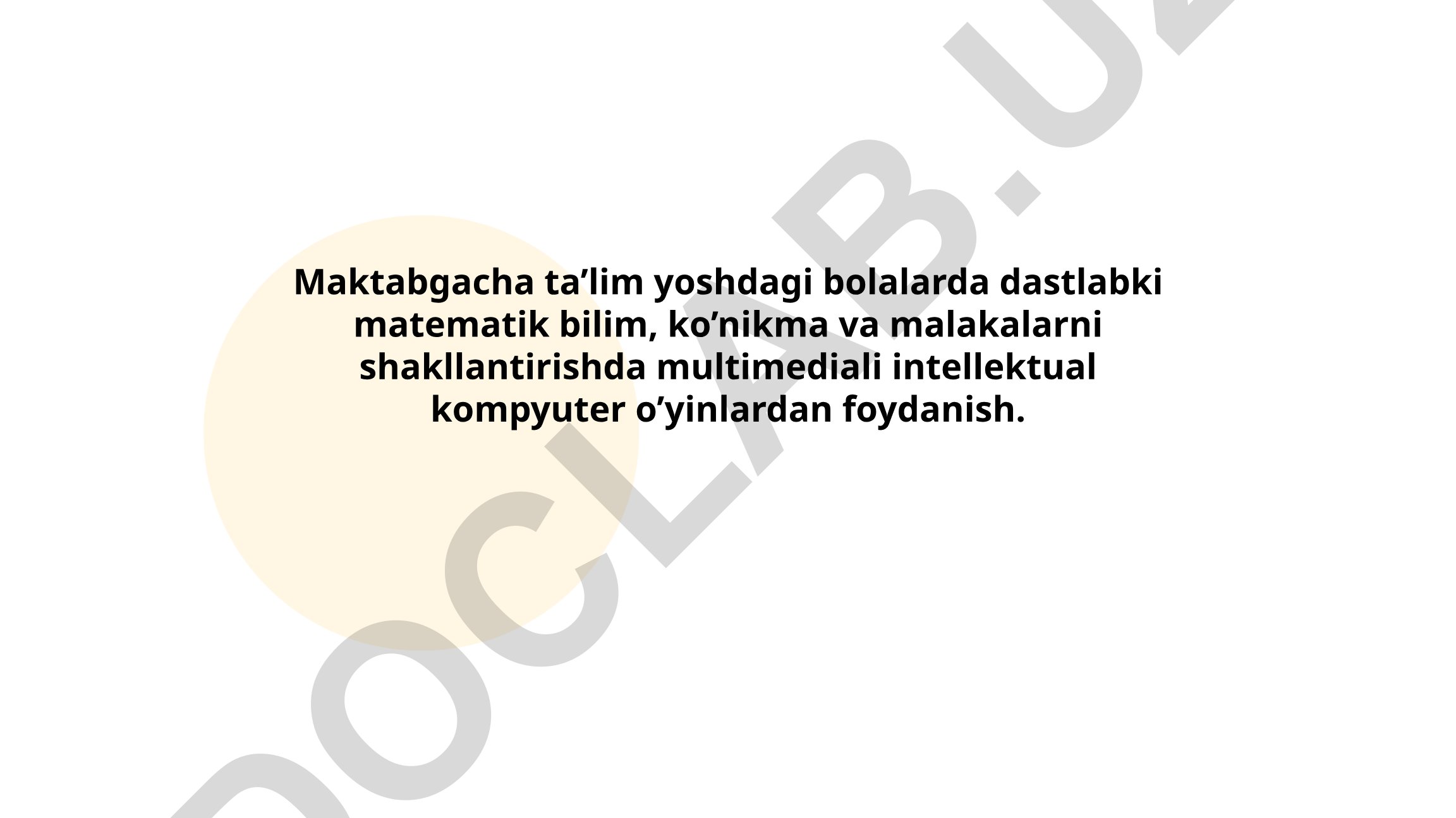 Maktabgacha ta'lim yoshdagi bolalarda matematik bilimlarni shakllantirishda multimediali kompyuter o'yinlari