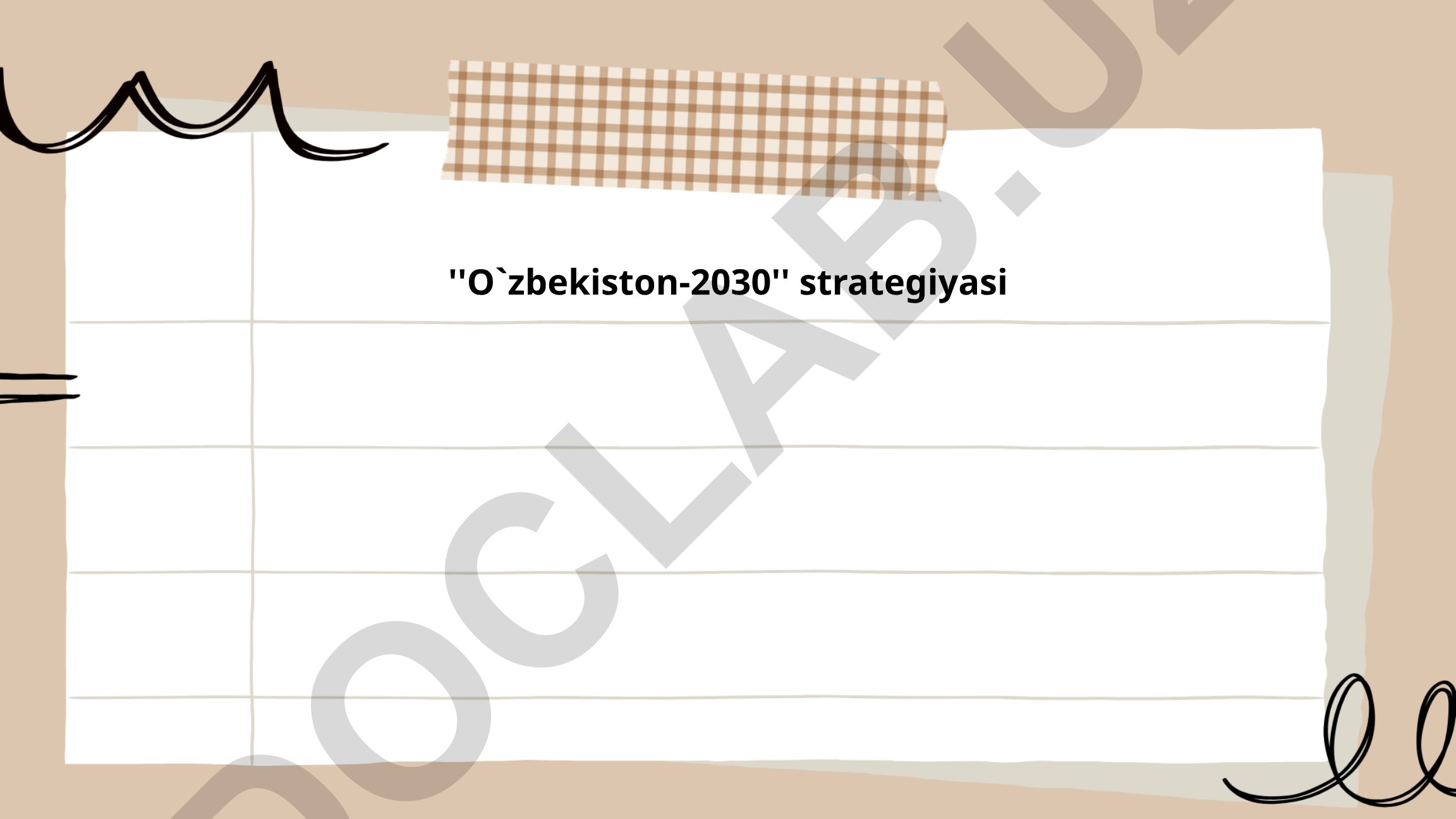 O'zbekiston-2030 strategiyasi: ta'lim, iqtisod va innovatsiyalar