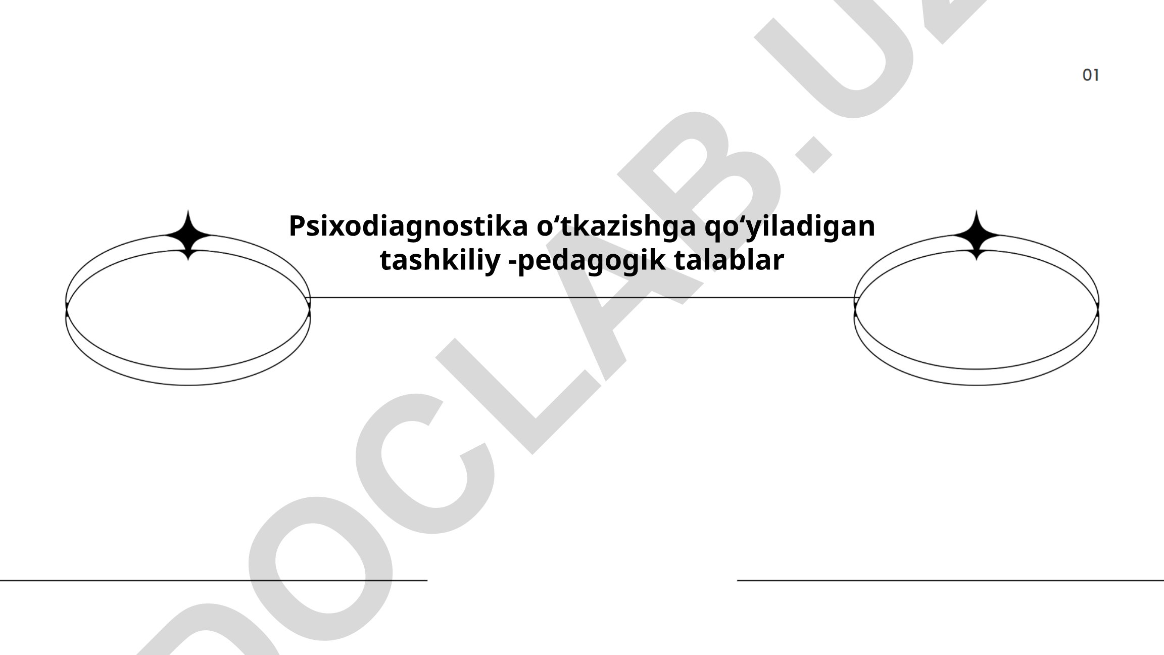 Psixodiagnostika oʻtkazishga qoʻyiladigan tashkiliy-pedagogik talablar