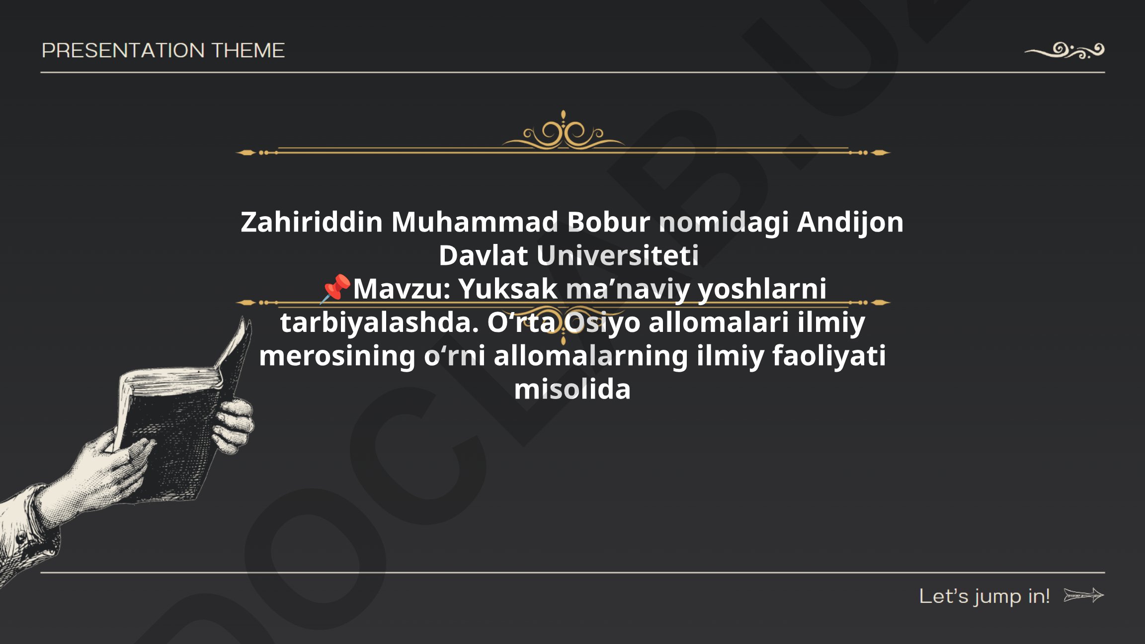 Yuksak maʼnaviy yoshlarni tarbiyalashda Oʻrta Osiyo allomalari ilmiy merosining oʻrni