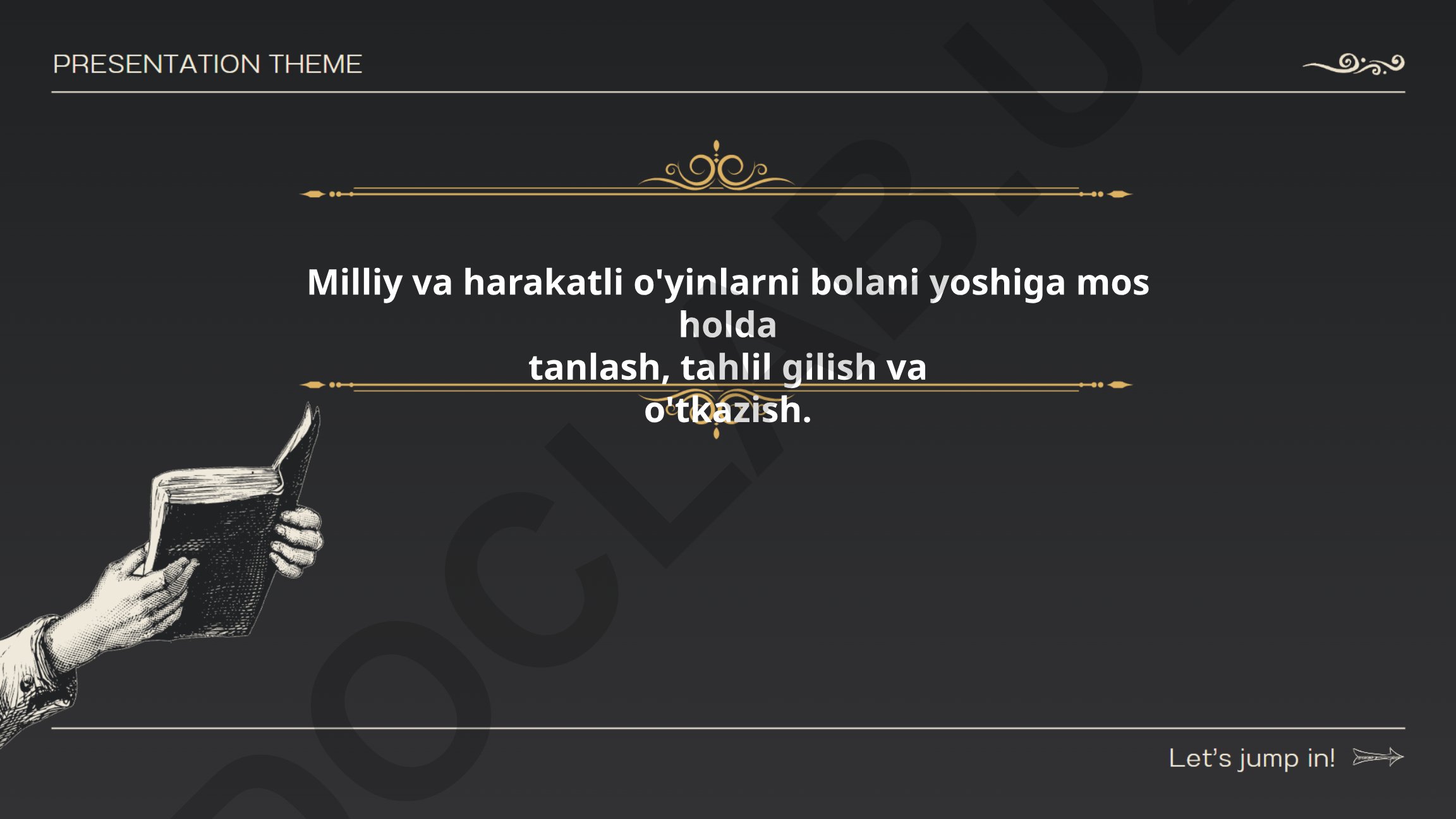 Bolalarning yoshiga mos milliy va harakatli o'yinlarni tanlash va o'tkazish