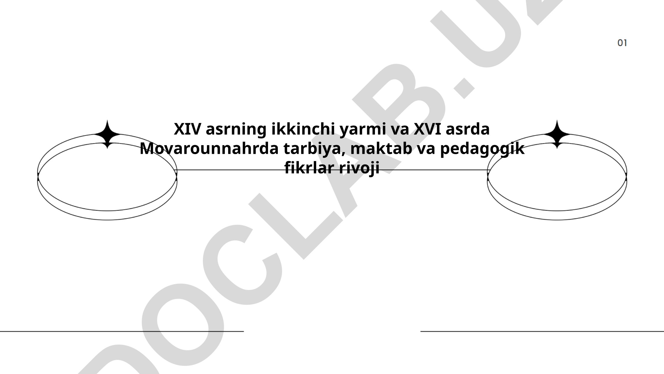 XIV-XVI asrlarda Movarounnahrda tarbiya, maktab va pedagogik fikrlar rivoji
