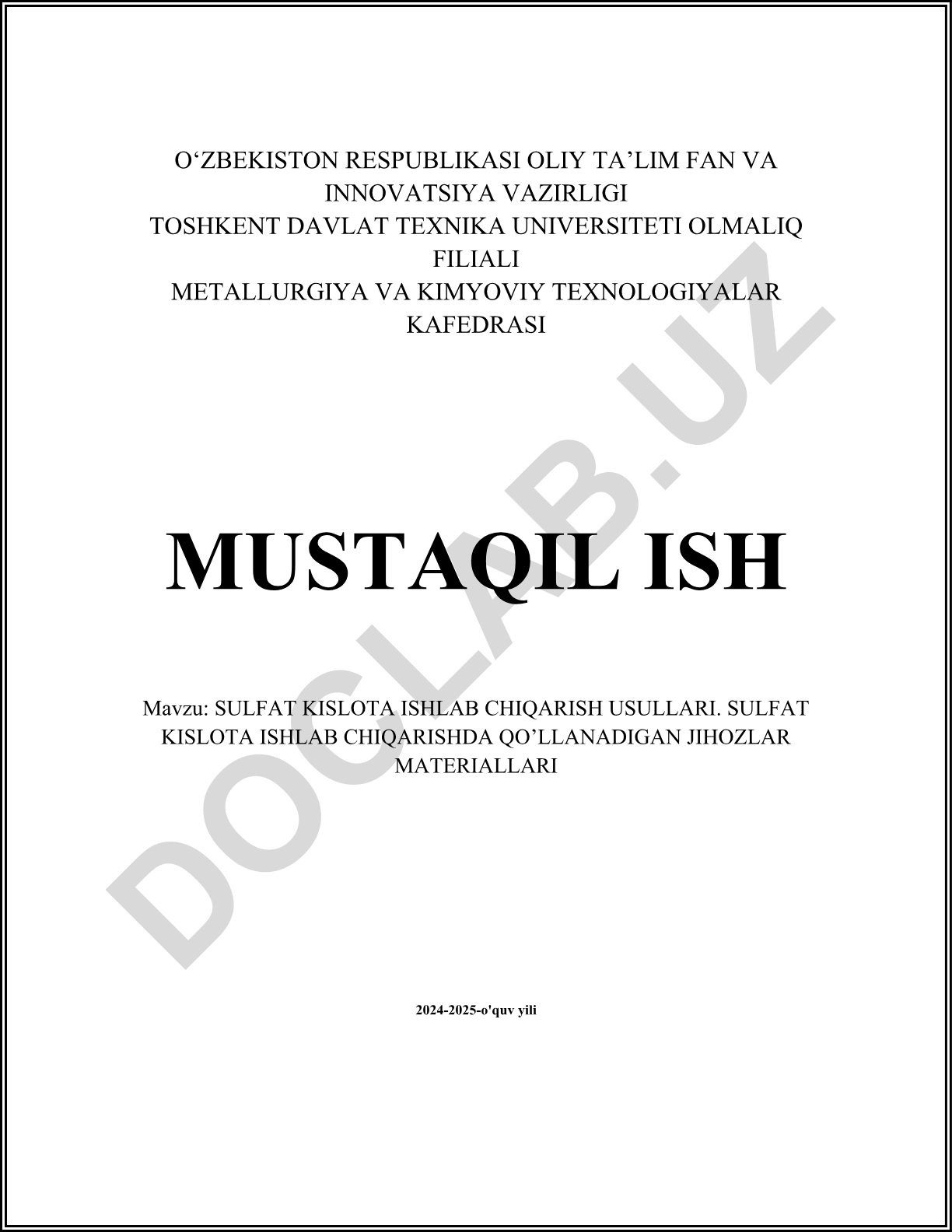 Sulfat kislota ishlab chiqarish usullari va qo'llanadigan jihozlar materiallari