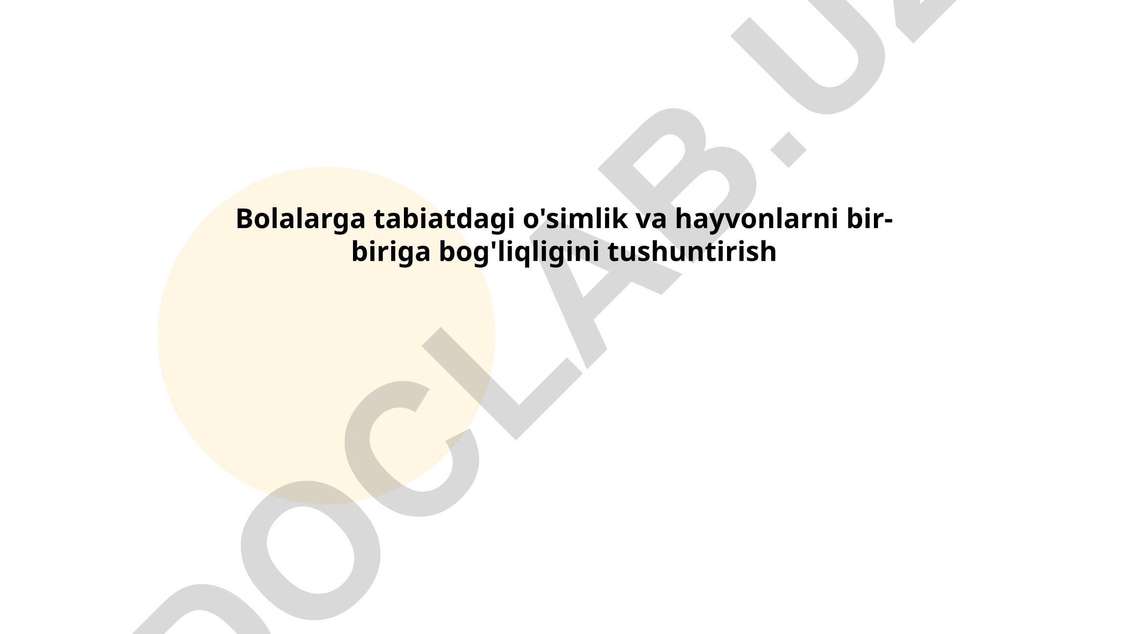 Tabiatdagi o'simlik va hayvonlarning o'zaro bog'liqligi