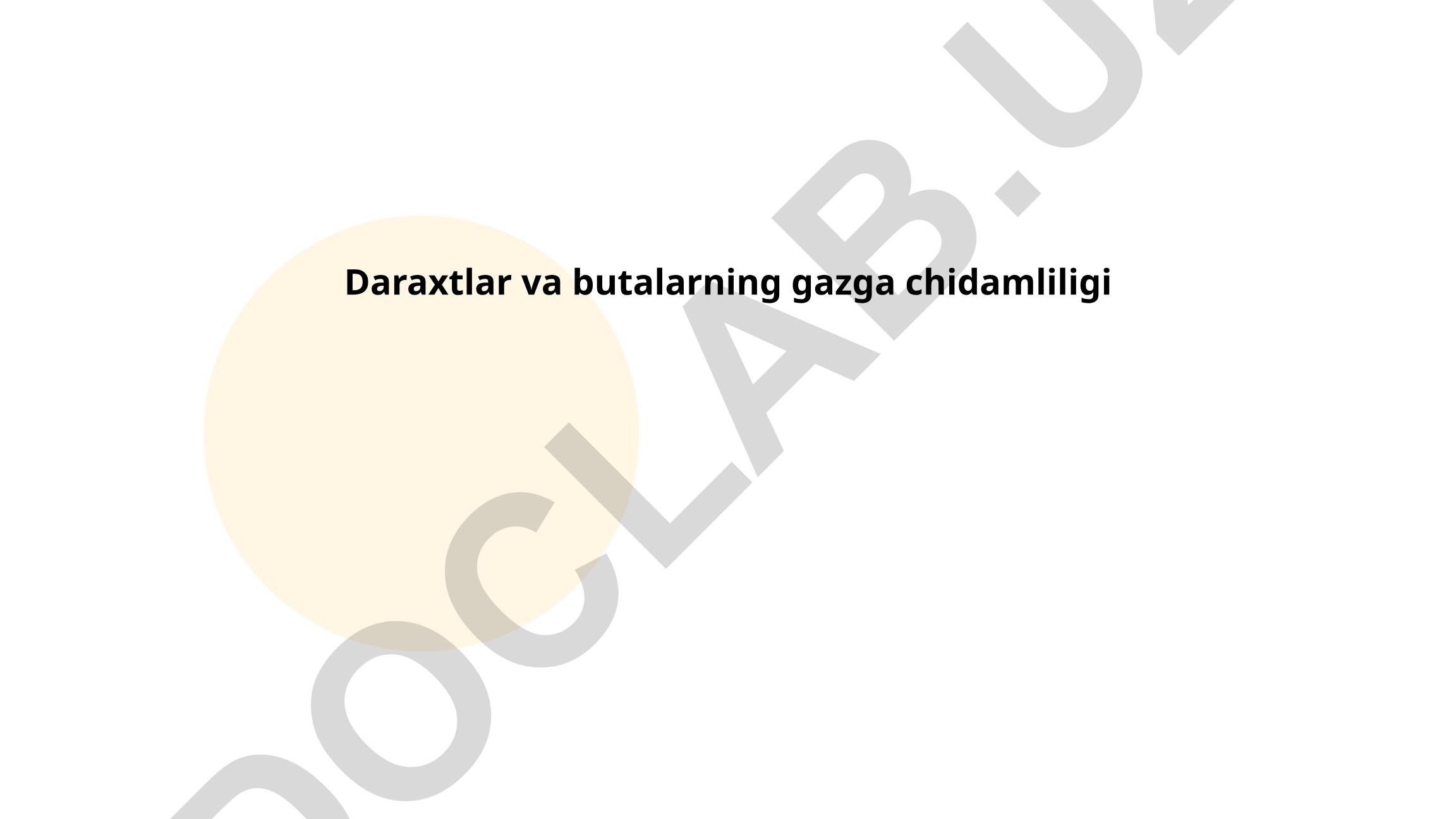 Daraxtlar va butalarning gazga chidamliligi
