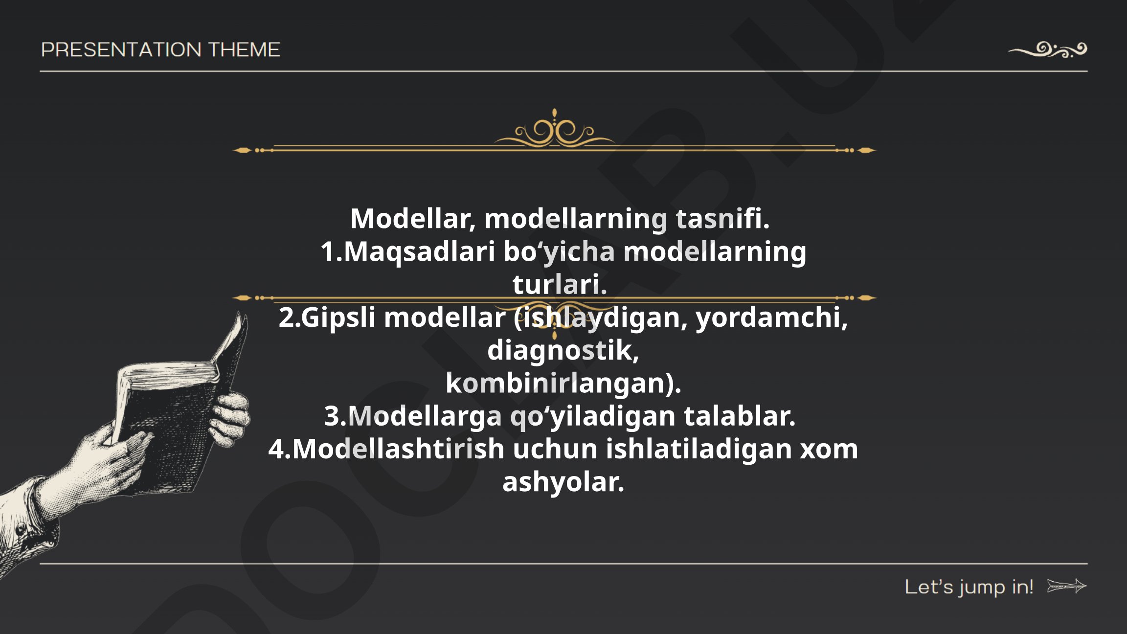 Modellar va ularning tasnifi