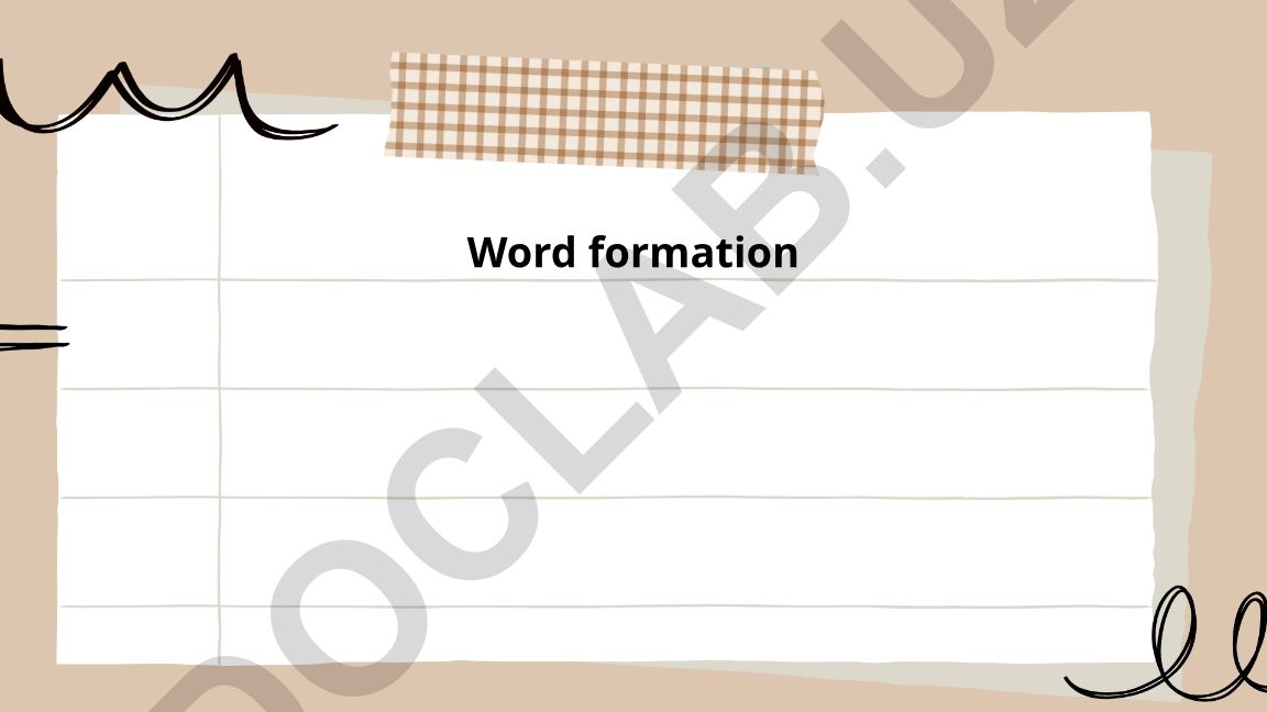 Word formation in English language