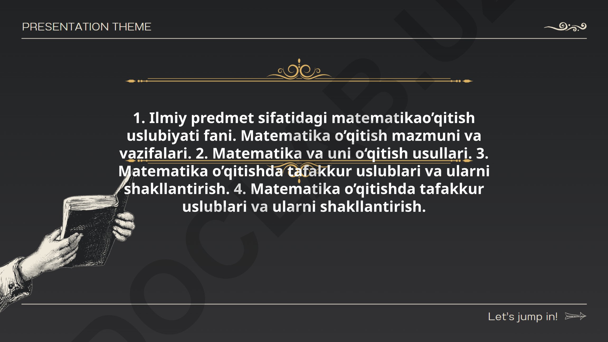 Matematika o'qitish metodikasi va tafakkur uslublari