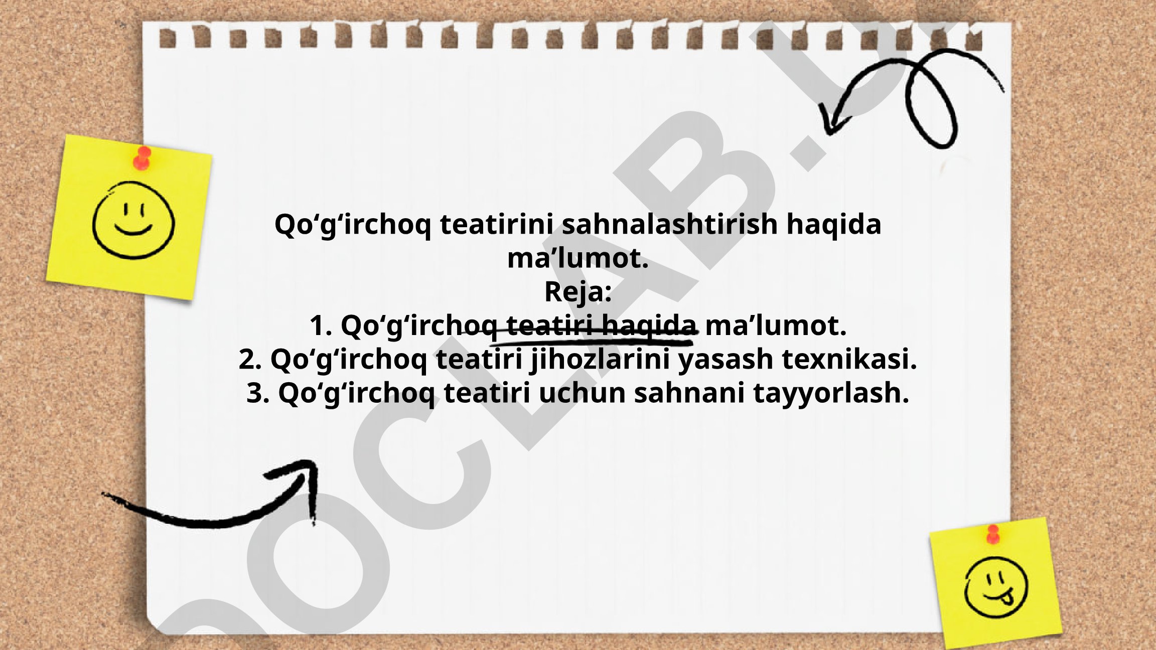 Qoʻgʻirchoq teatirini sahnalashtirish