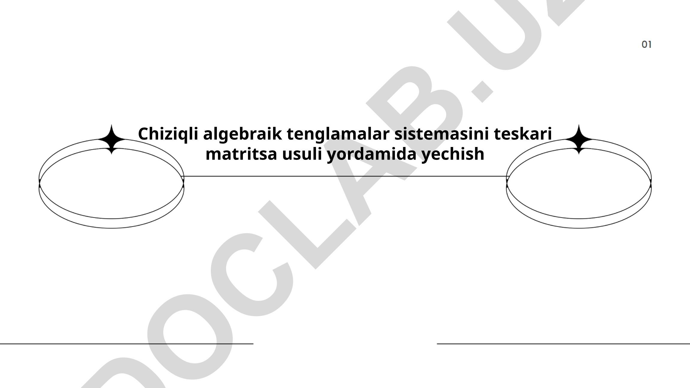 Chiziqli algebraik tenglamalar sistemasini teskari matritsa usuli yordamida yechish