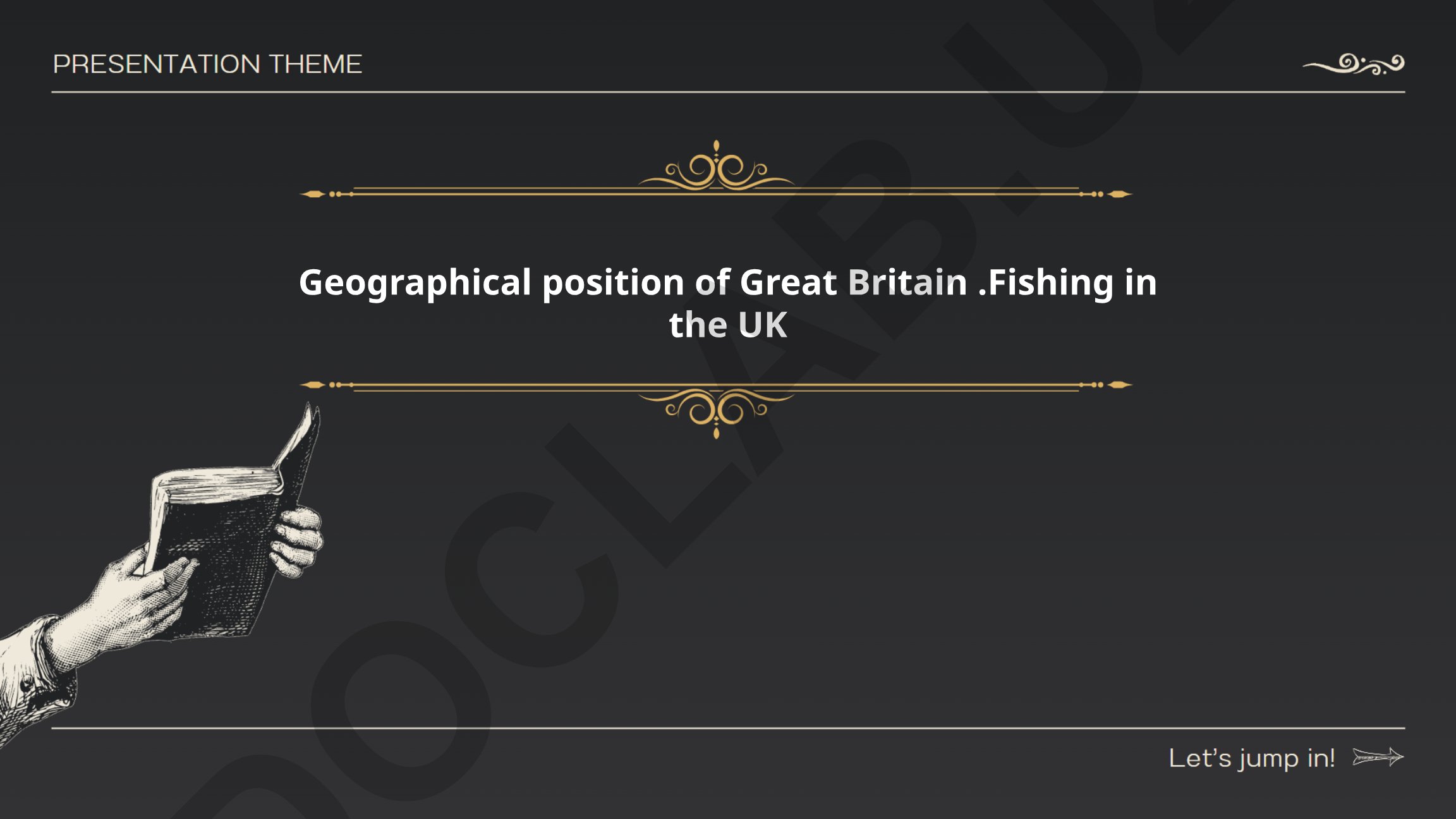 Geographical position of Great Britain and Fishing in the UK