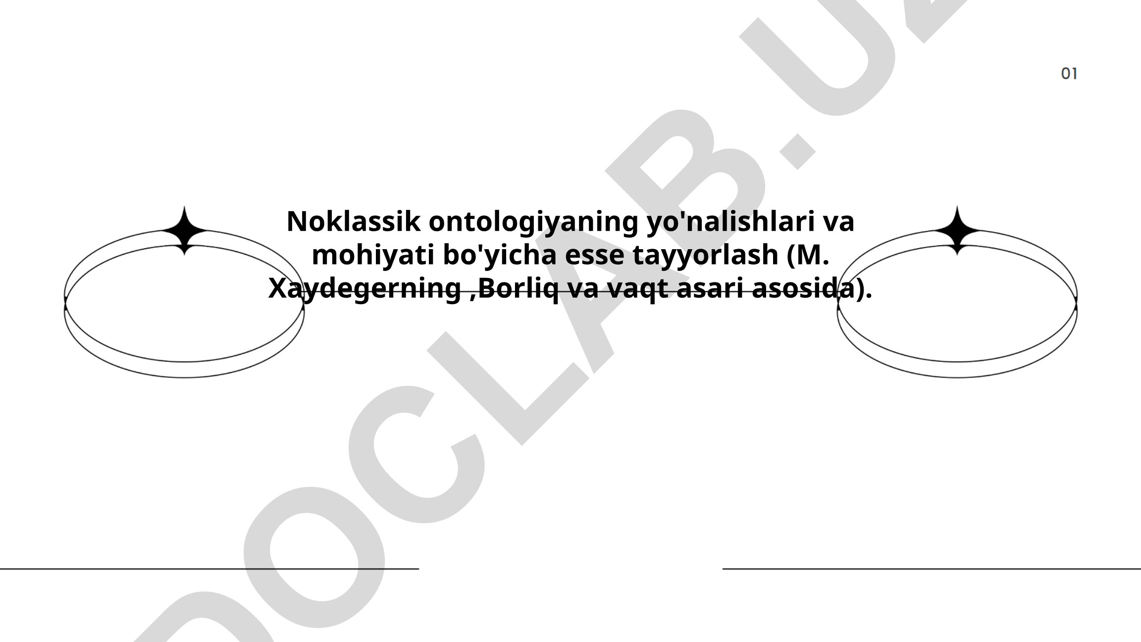 Noklassik ontologiyaning yo'nalishlari va mohiyati (M. Xaydeger asosida)