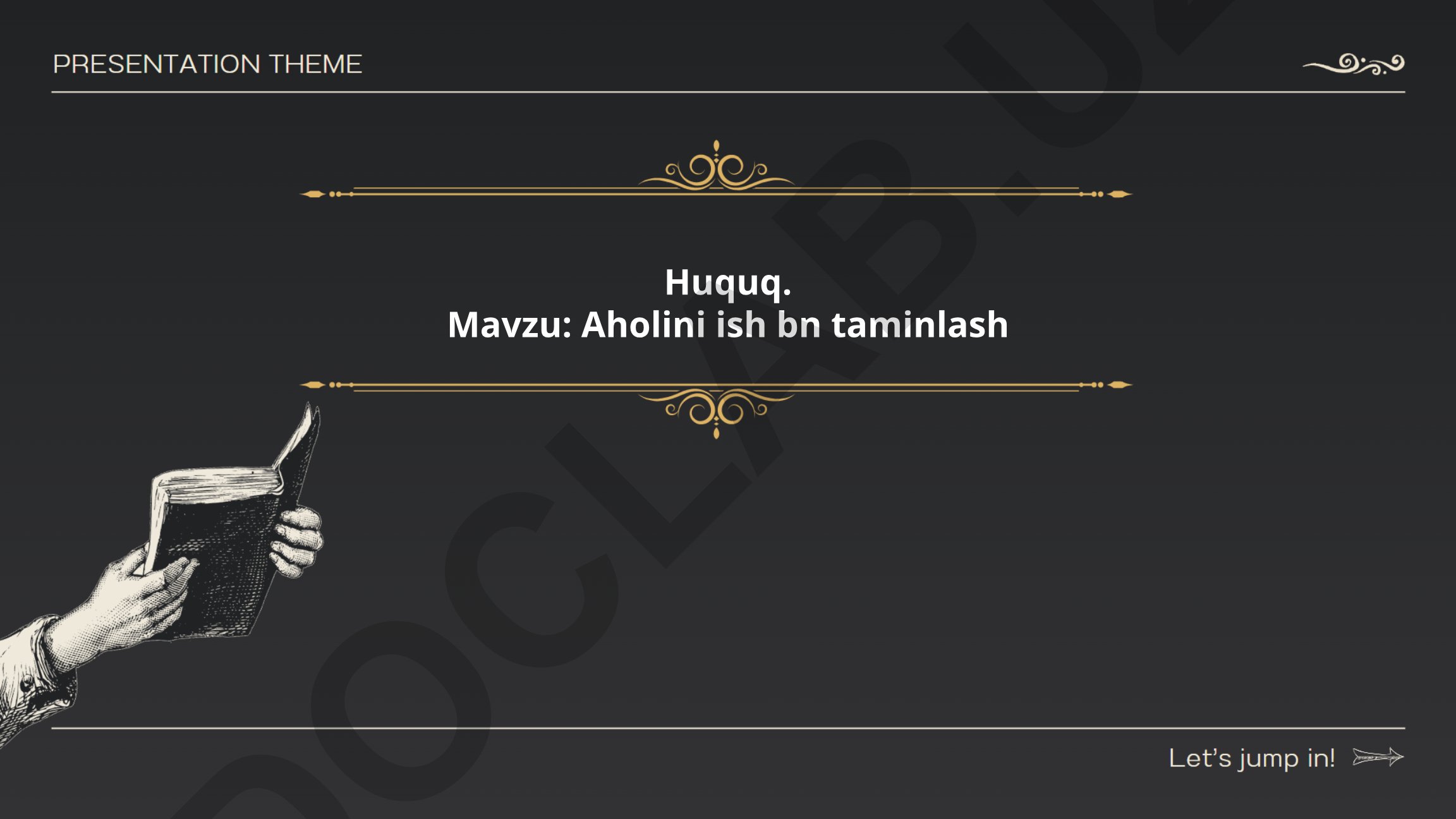 Aholini ish bilan taminlash
